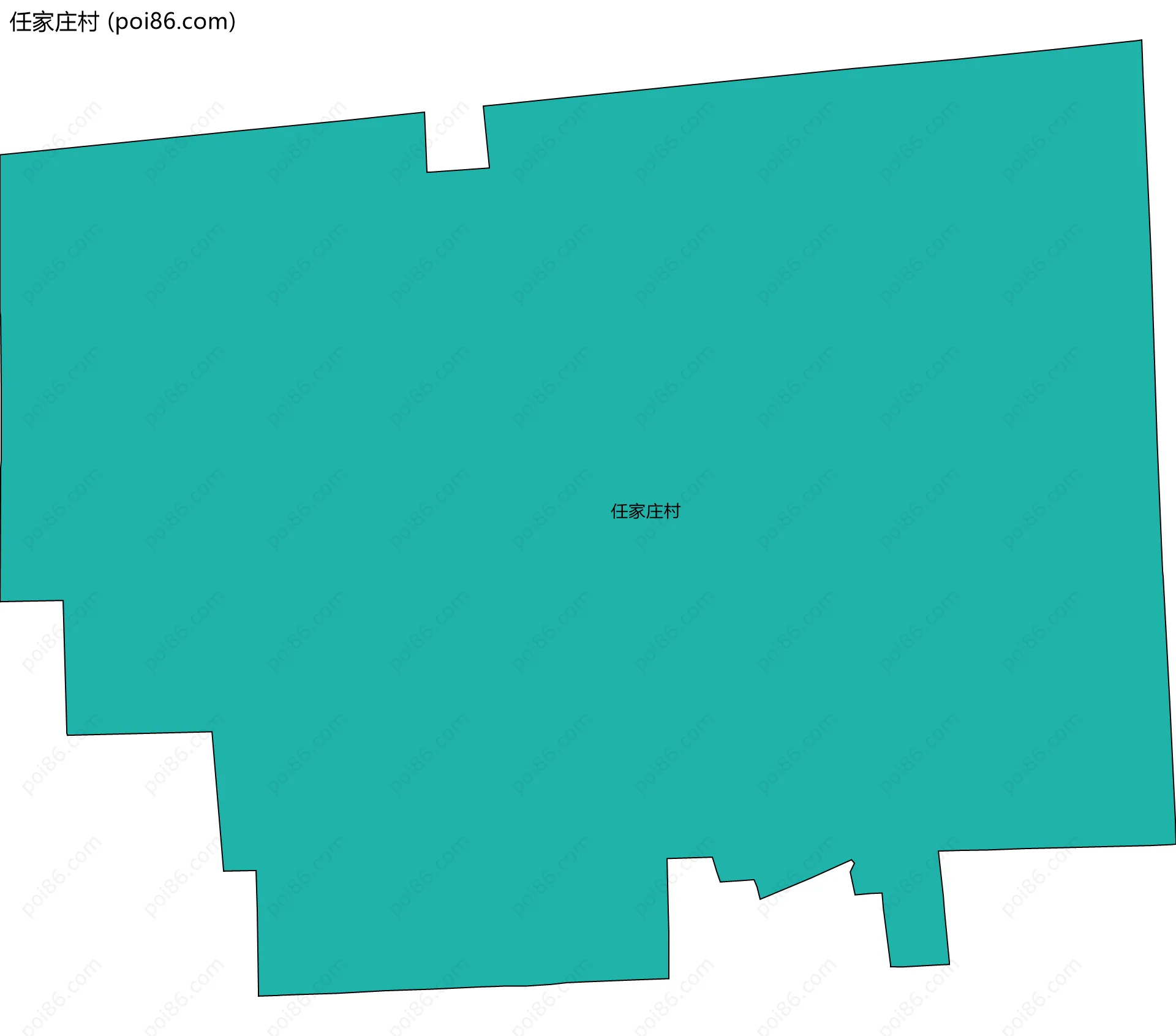 任家庄村边界地图
