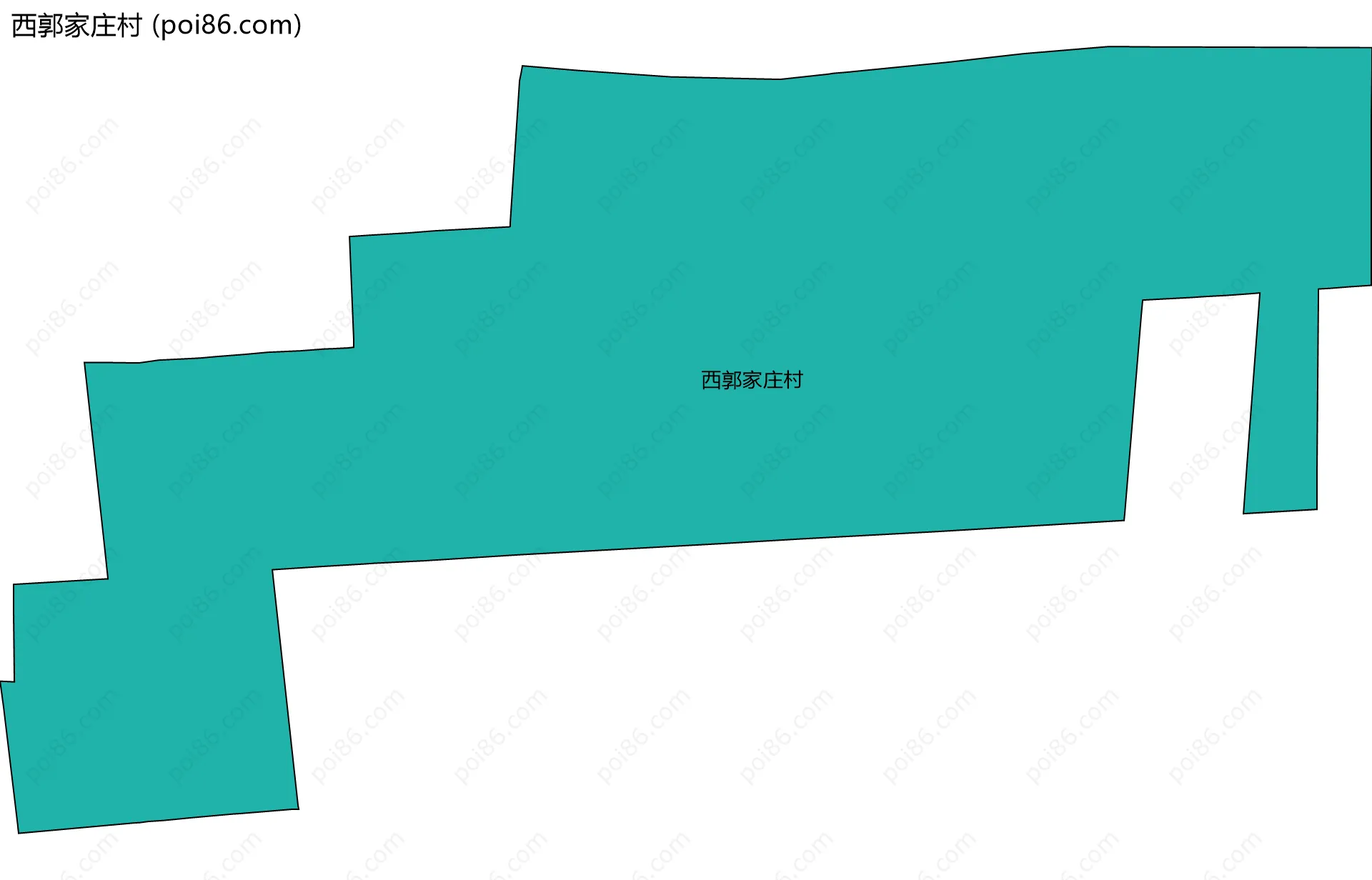西郭家庄村边界地图