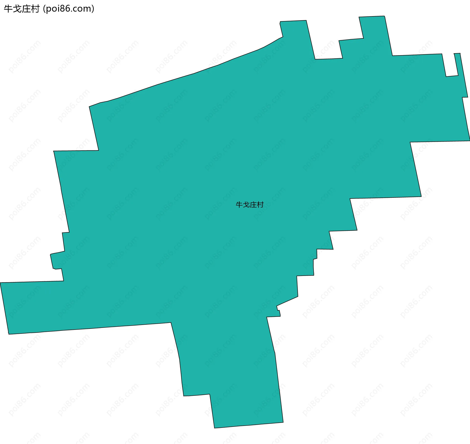 牛戈庄村边界地图
