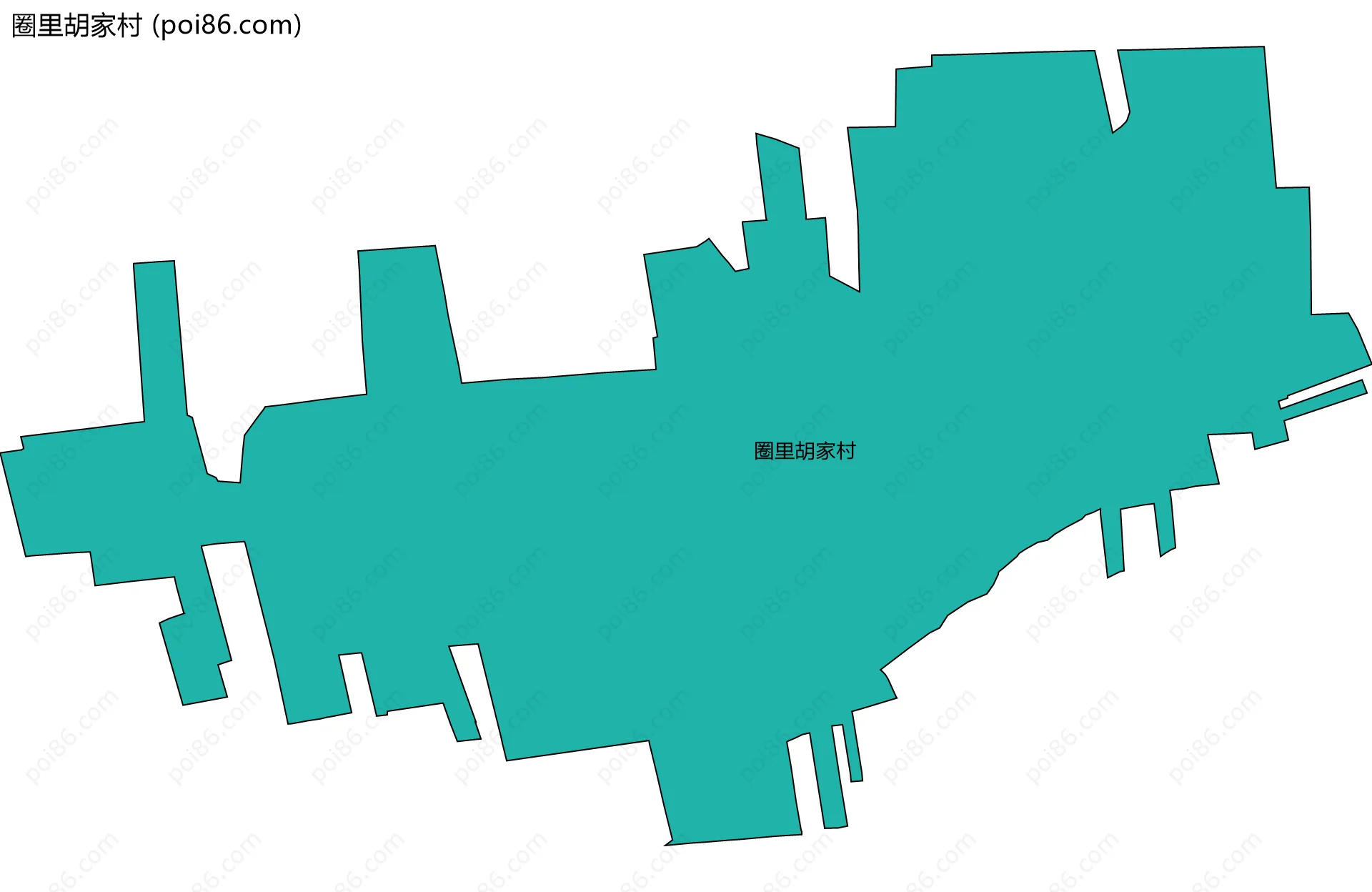 圈里胡家村边界地图