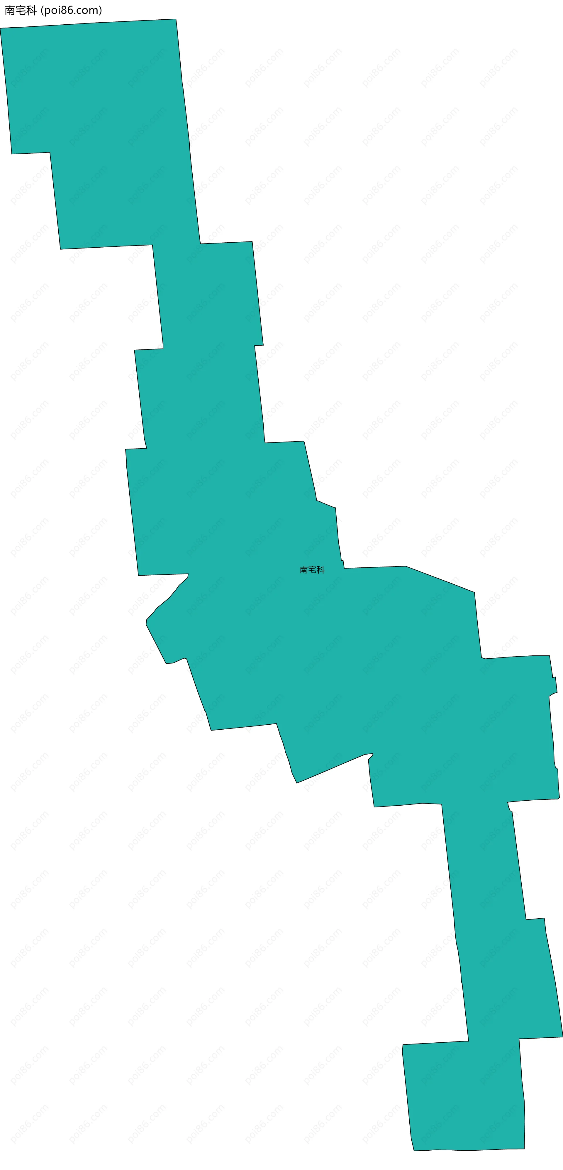 南宅科边界地图