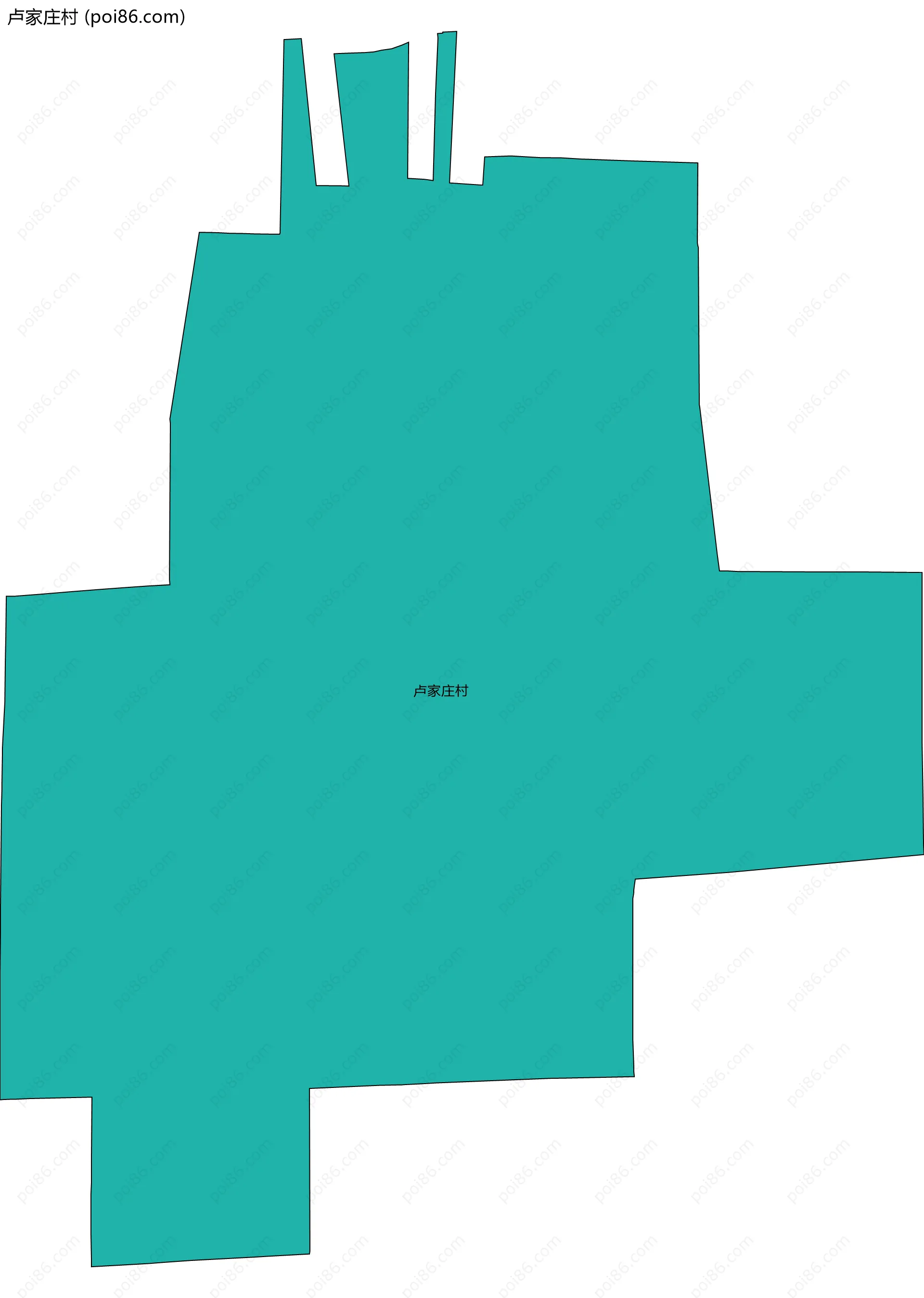 卢家庄村边界地图