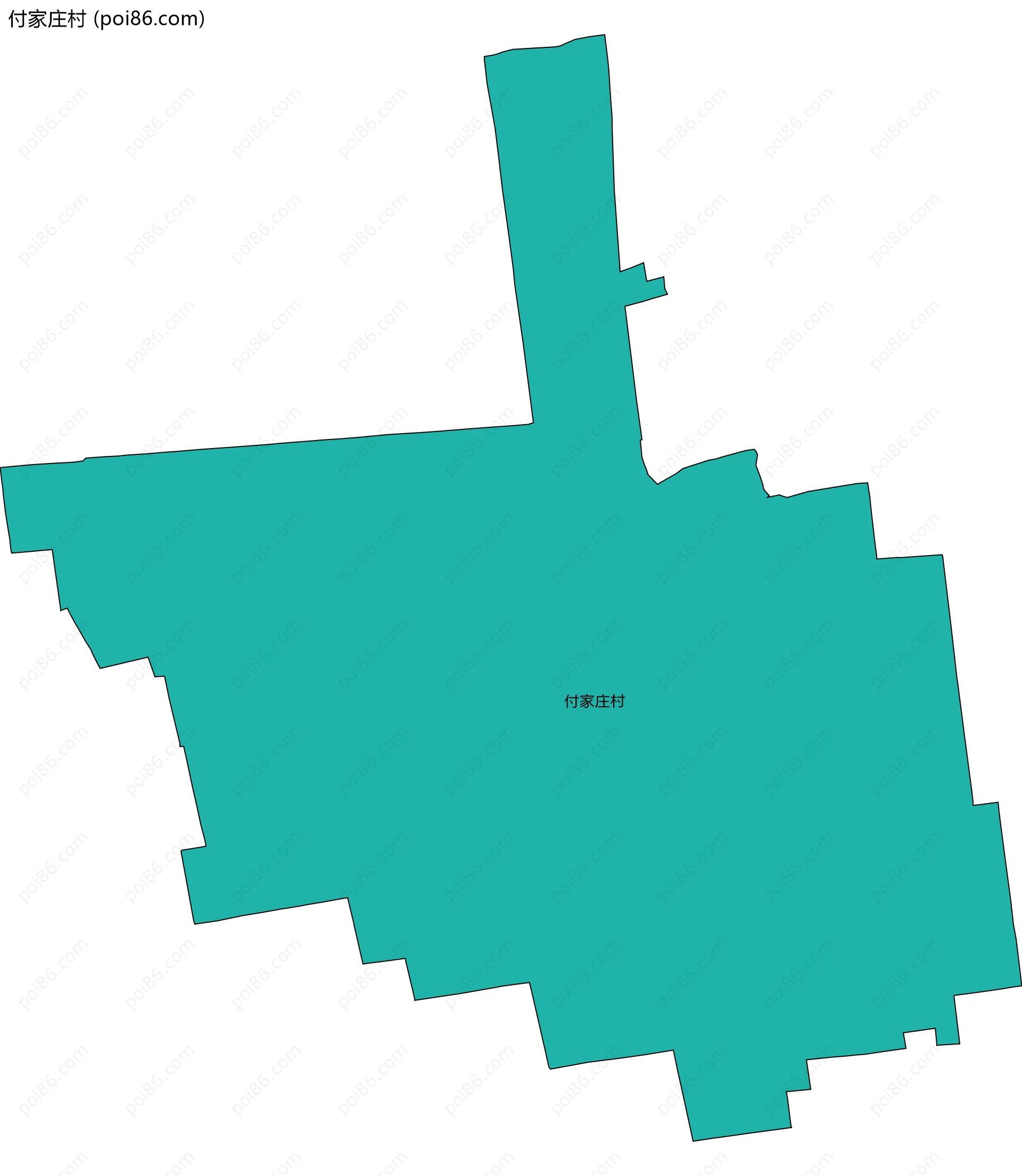 付家庄村边界地图