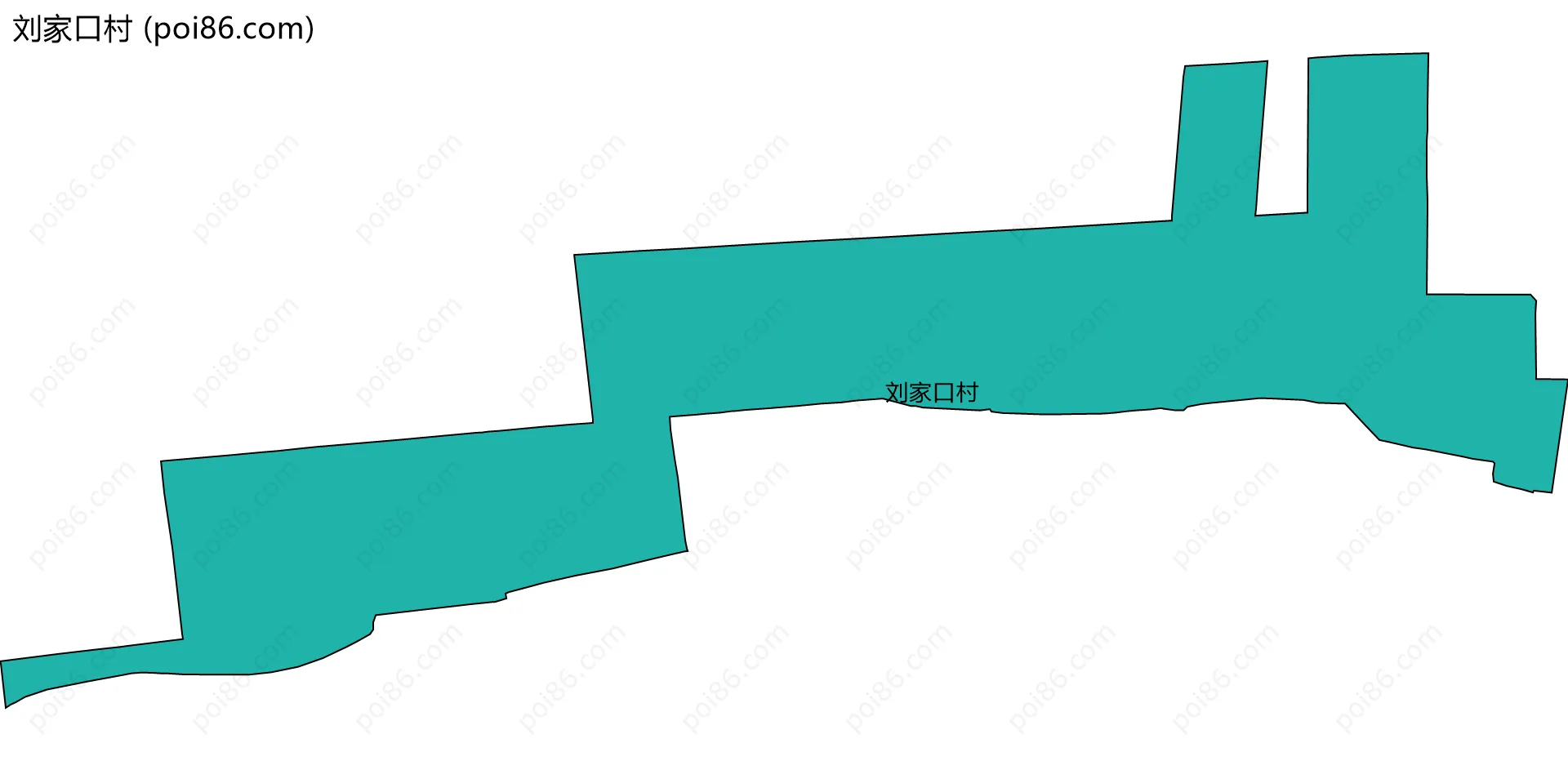 刘家口村边界地图