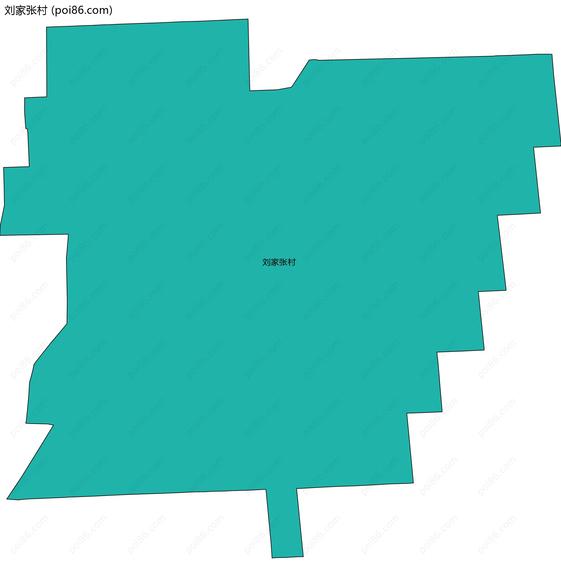 刘家张村边界地图