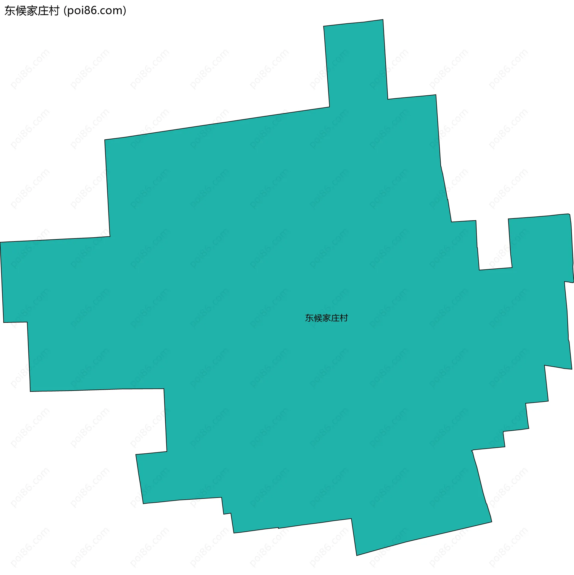 东候家庄村边界地图