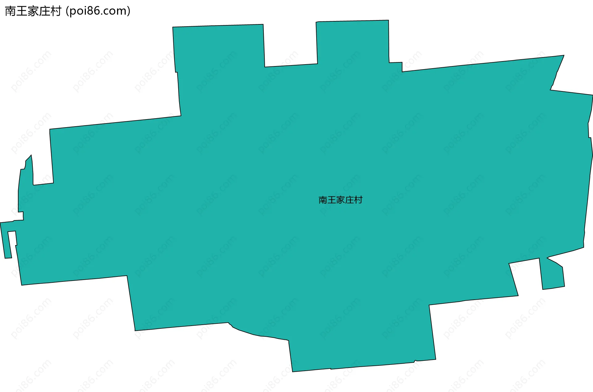 南王家庄村边界地图