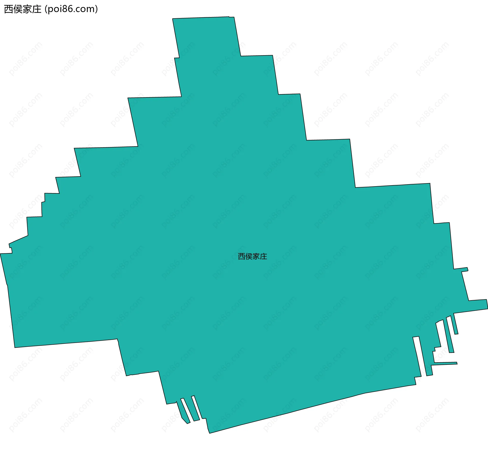 西侯家庄边界地图