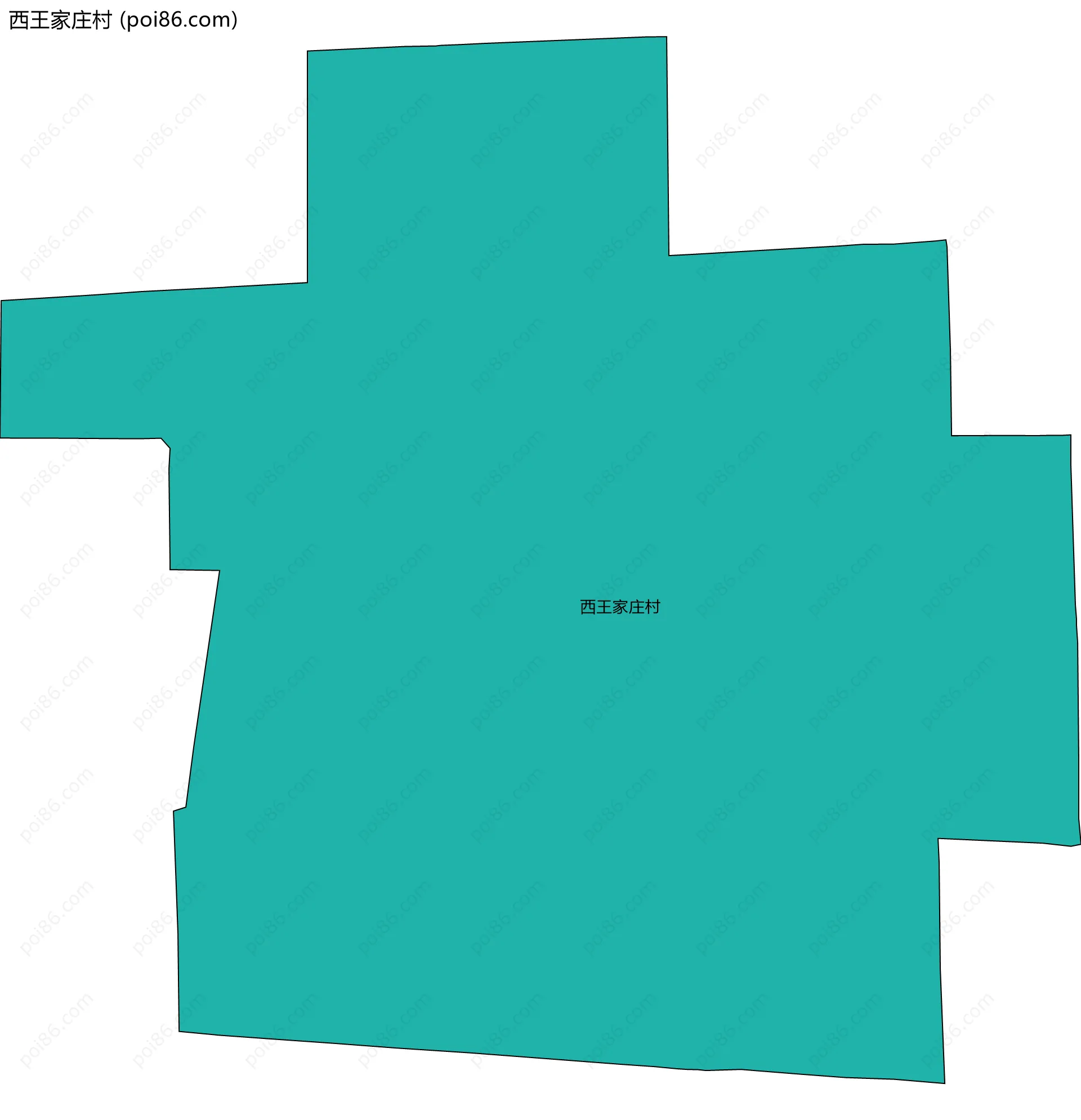 西王家庄村边界地图