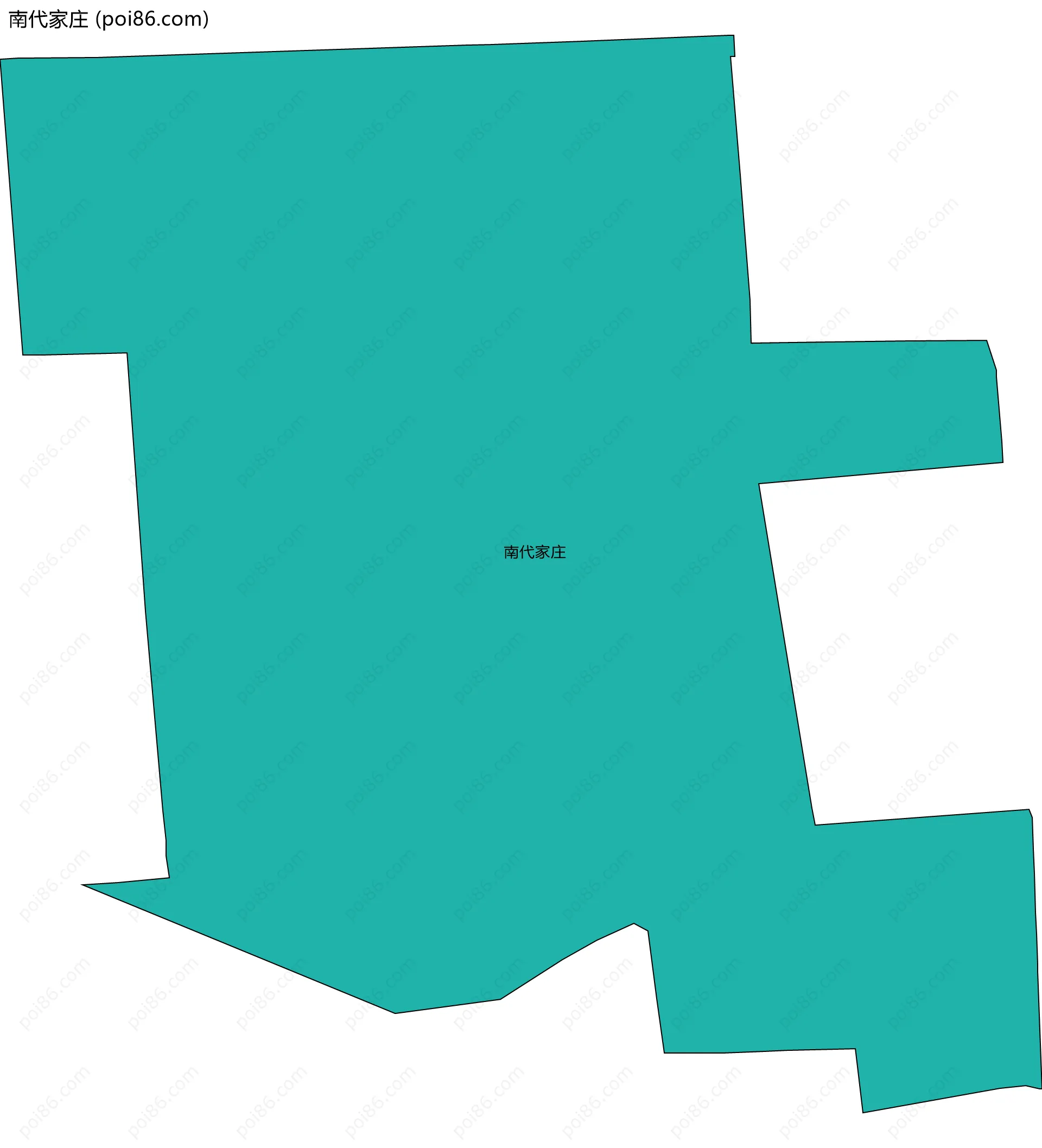 南代家庄边界地图