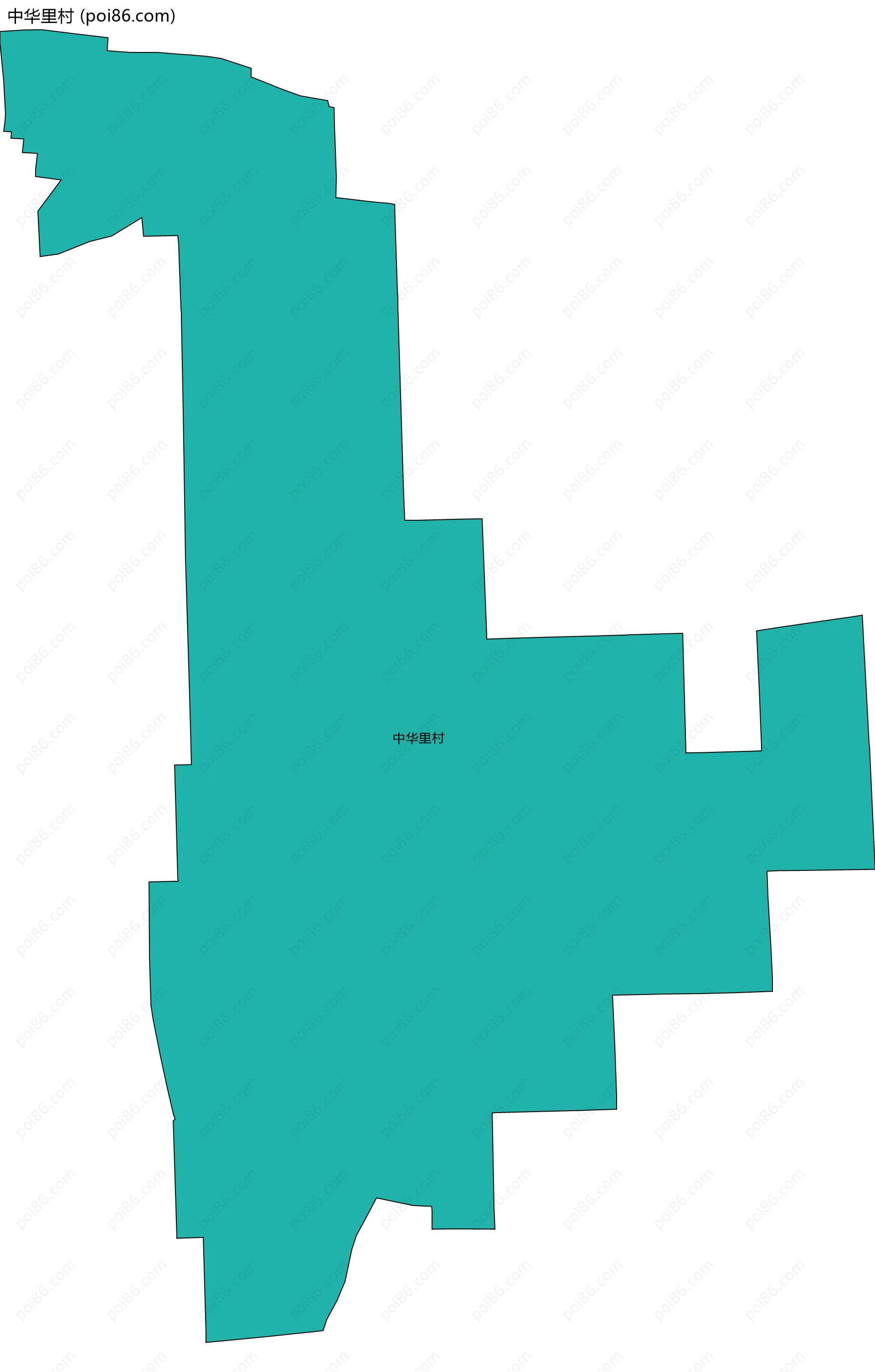 中华里村边界地图