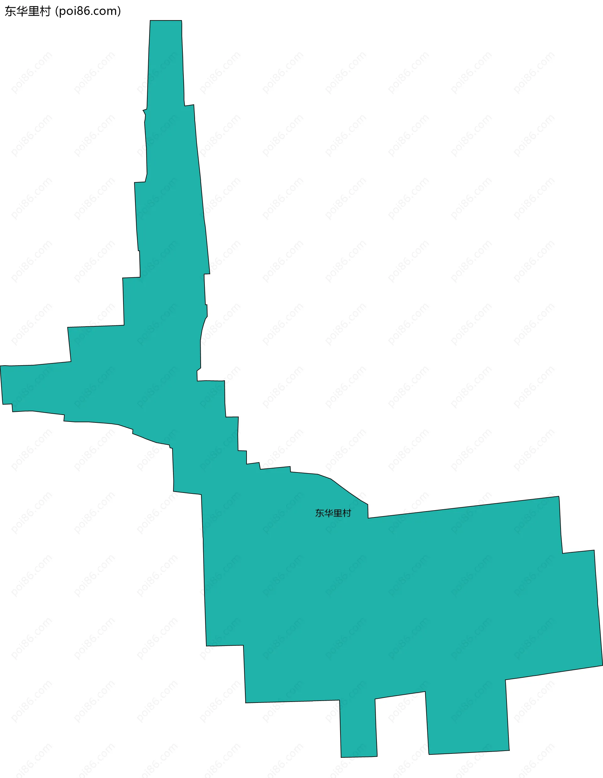 东华里村边界地图