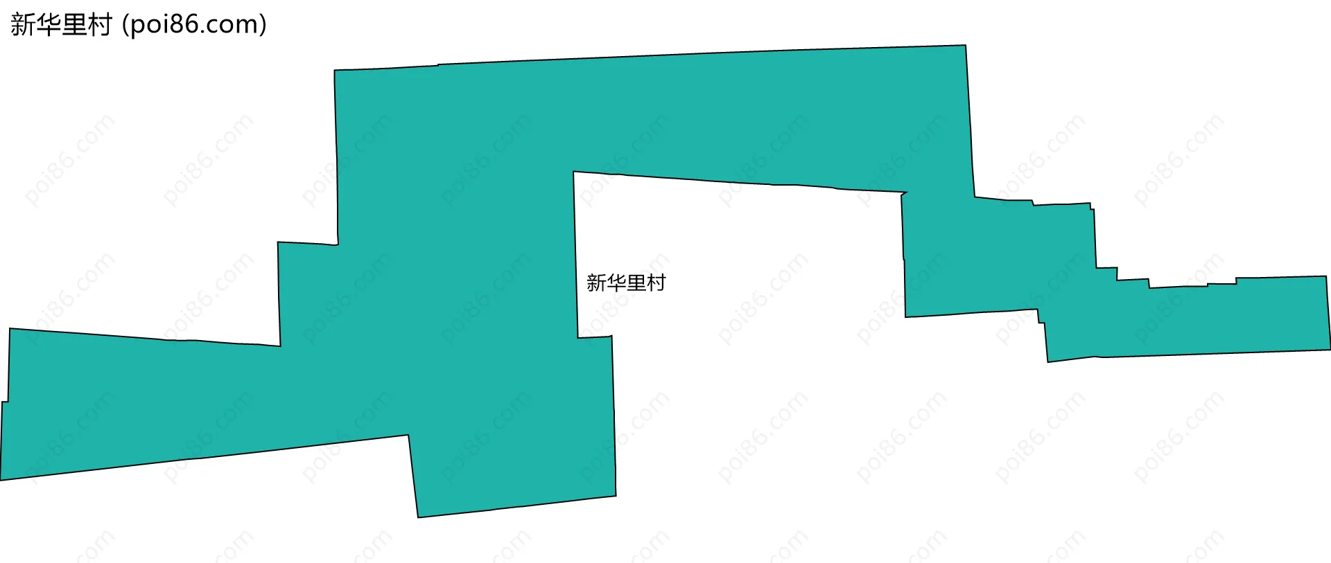 新华里村边界地图