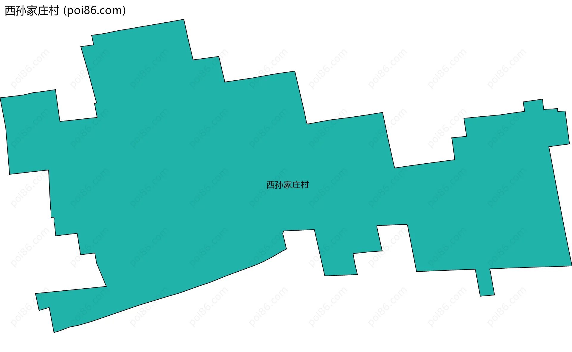 西孙家庄村边界地图