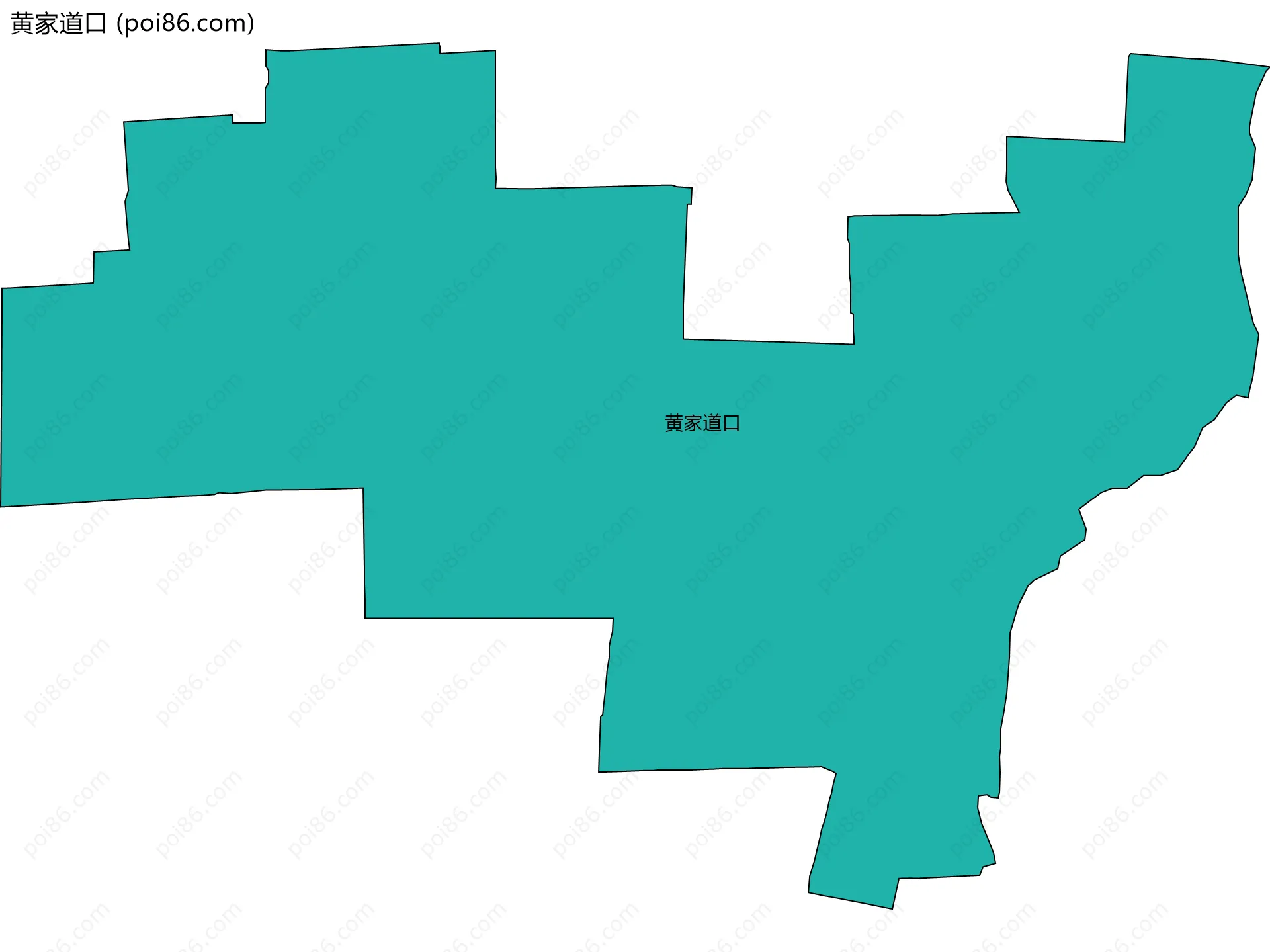 黄家道口边界地图