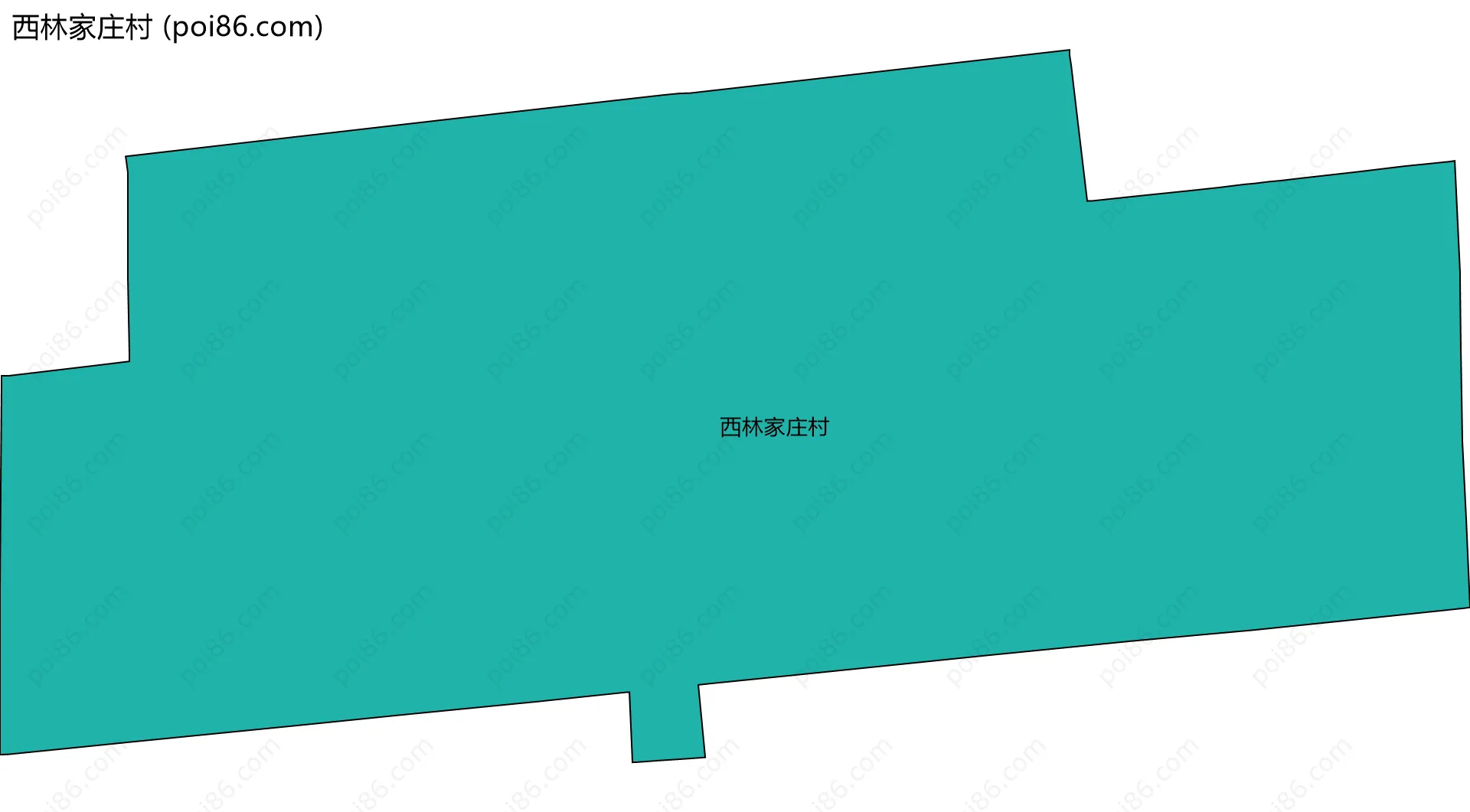 西林家庄村边界地图