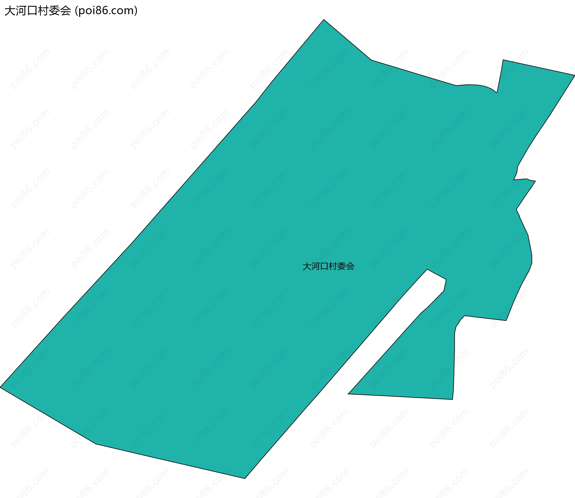大河口村委会边界地图