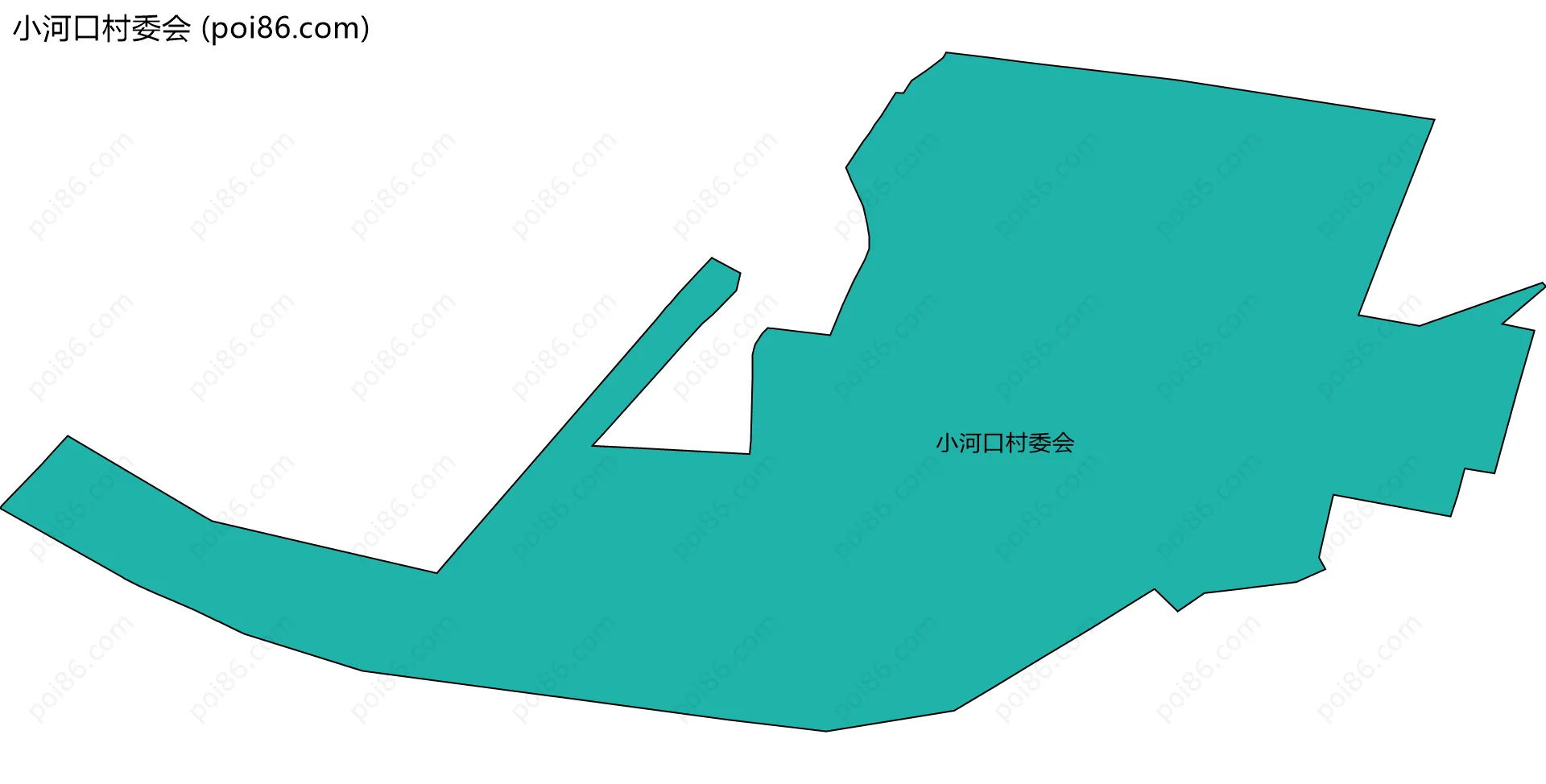 小河口村委会边界地图