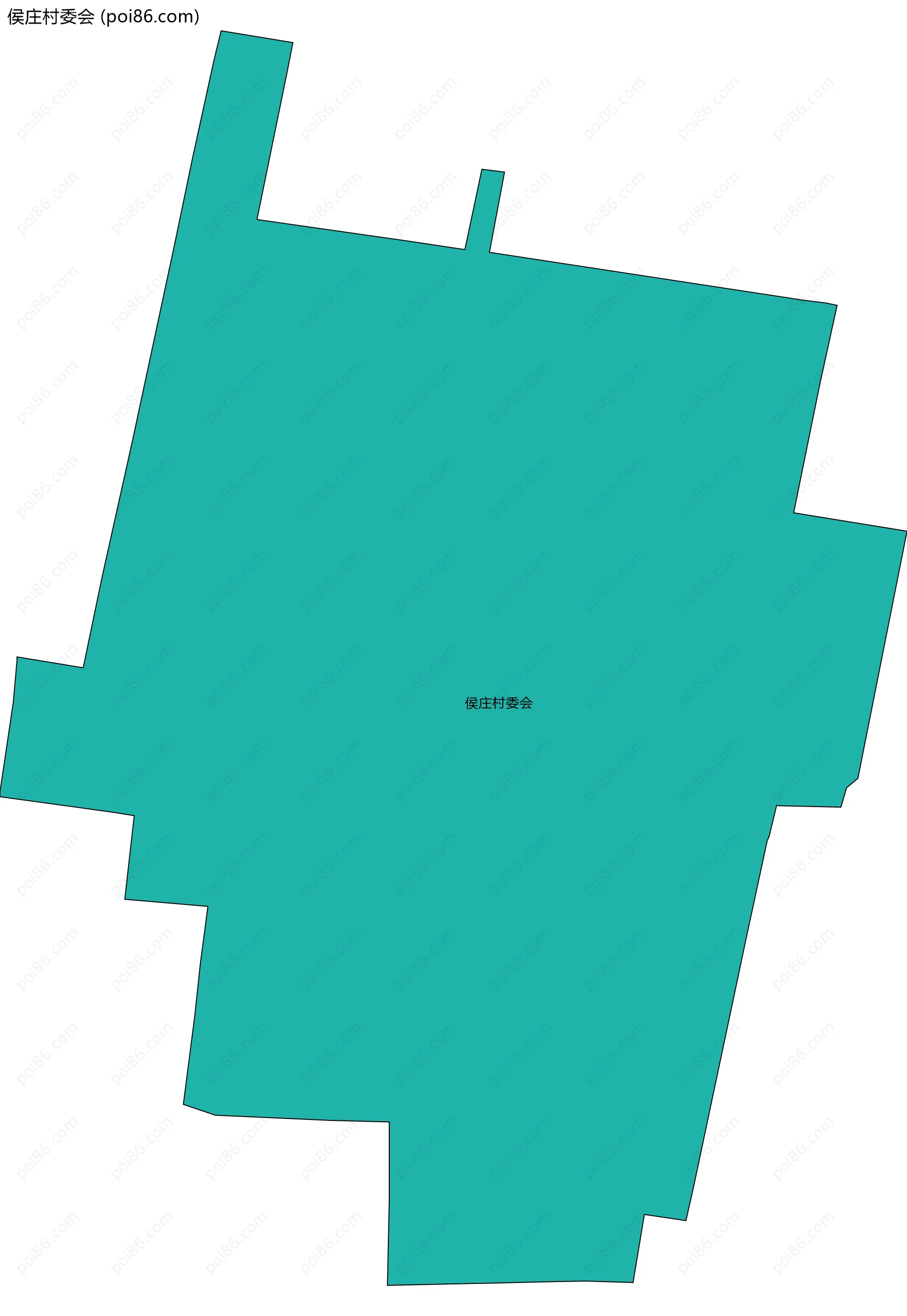 侯庄村委会边界地图