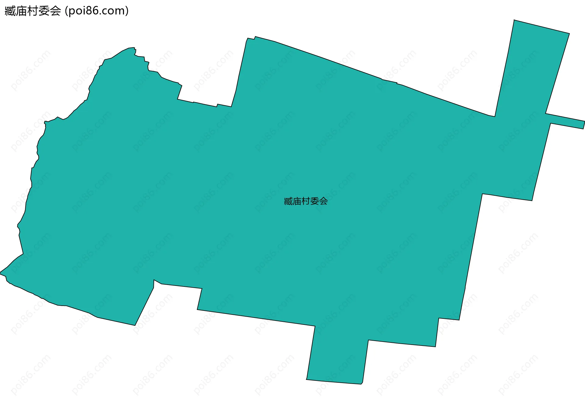 臧庙村委会边界地图