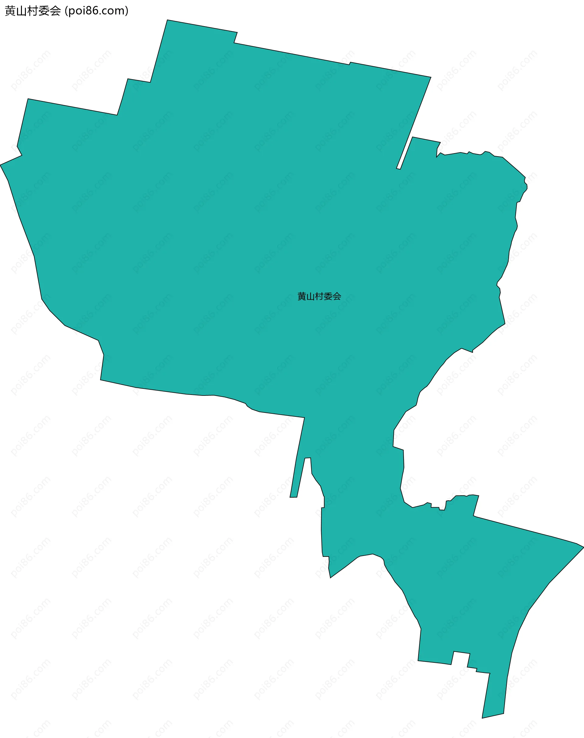 黄山村委会边界地图
