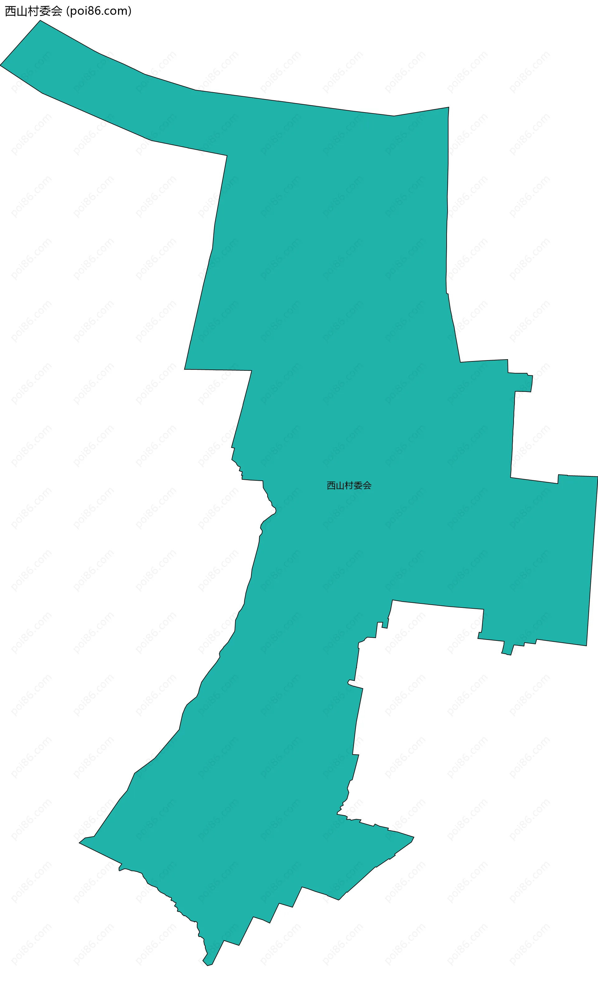 西山村委会边界地图