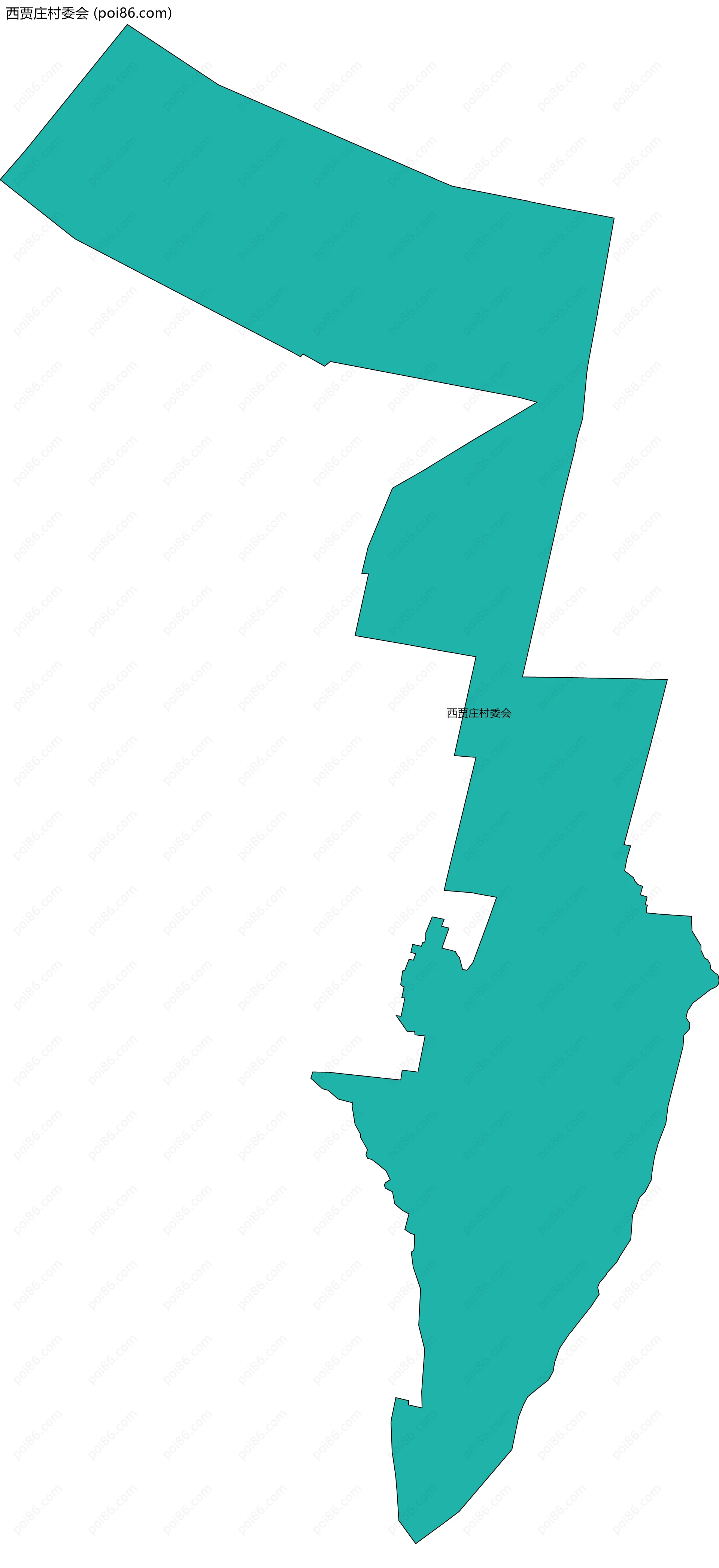 西贾庄村委会边界地图