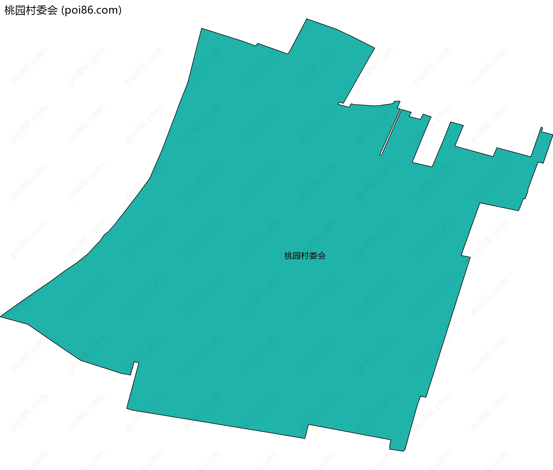桃园村委会边界地图