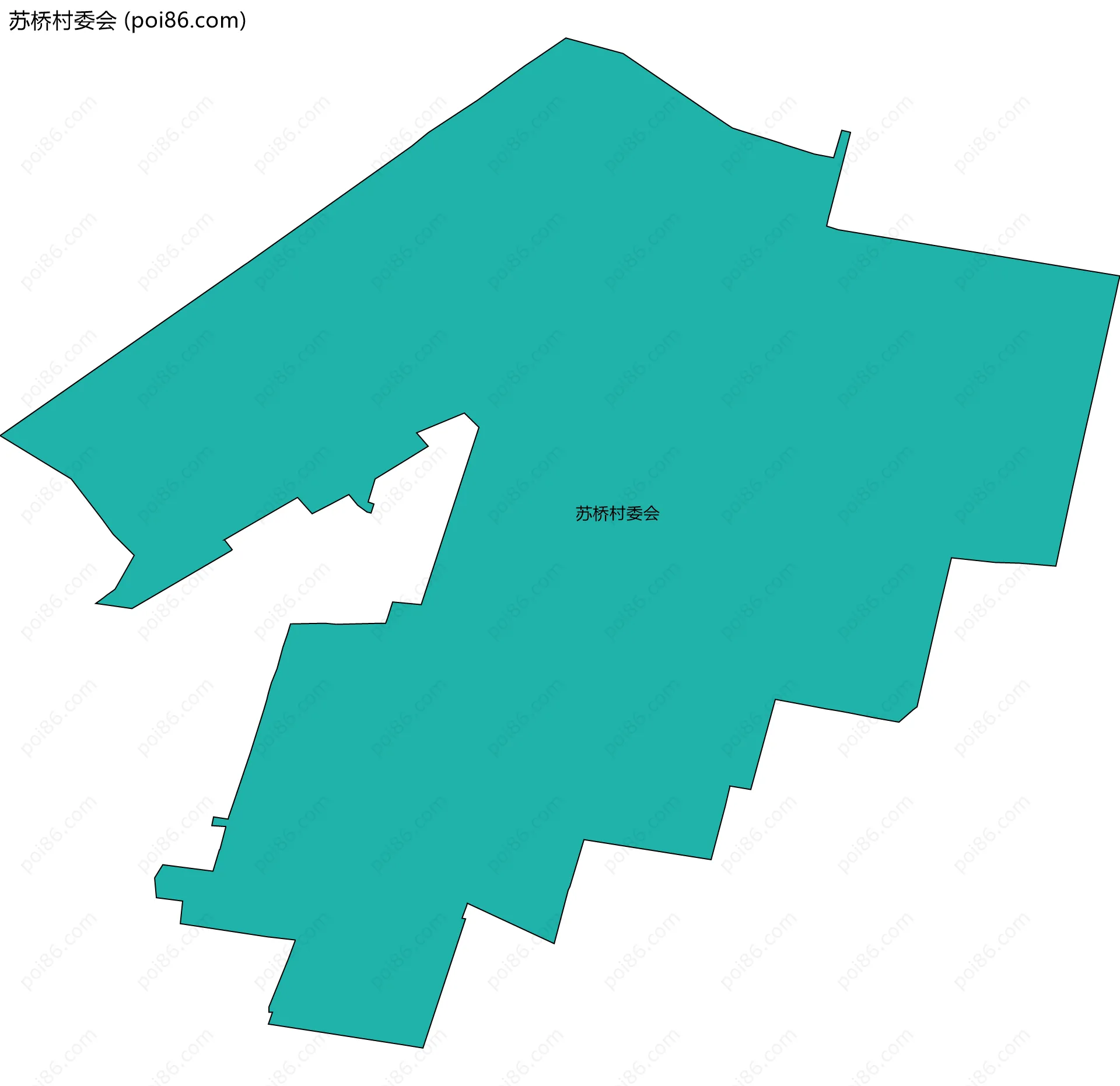 苏桥村委会边界地图