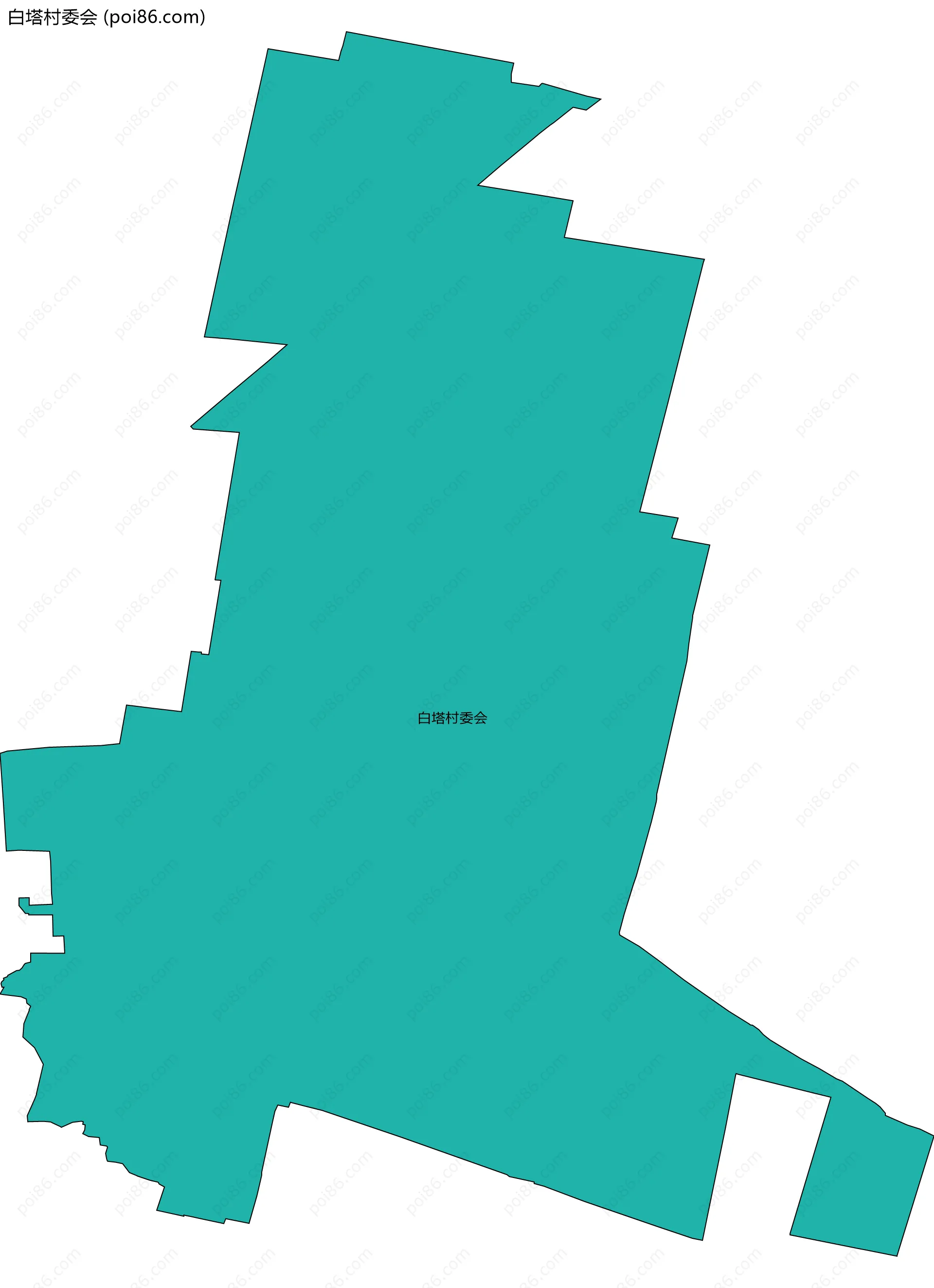 白塔村委会边界地图
