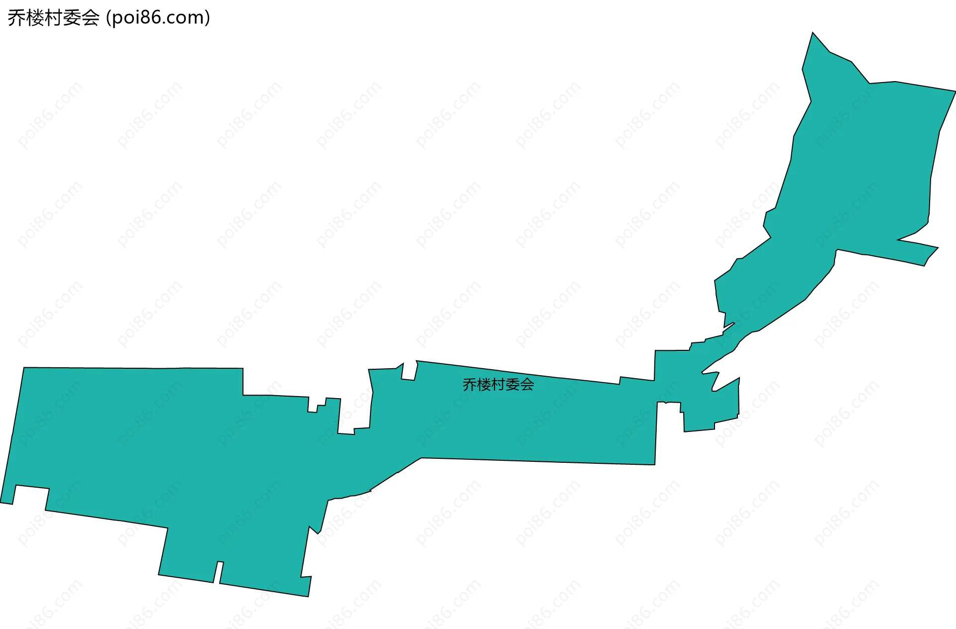 乔楼村委会边界地图