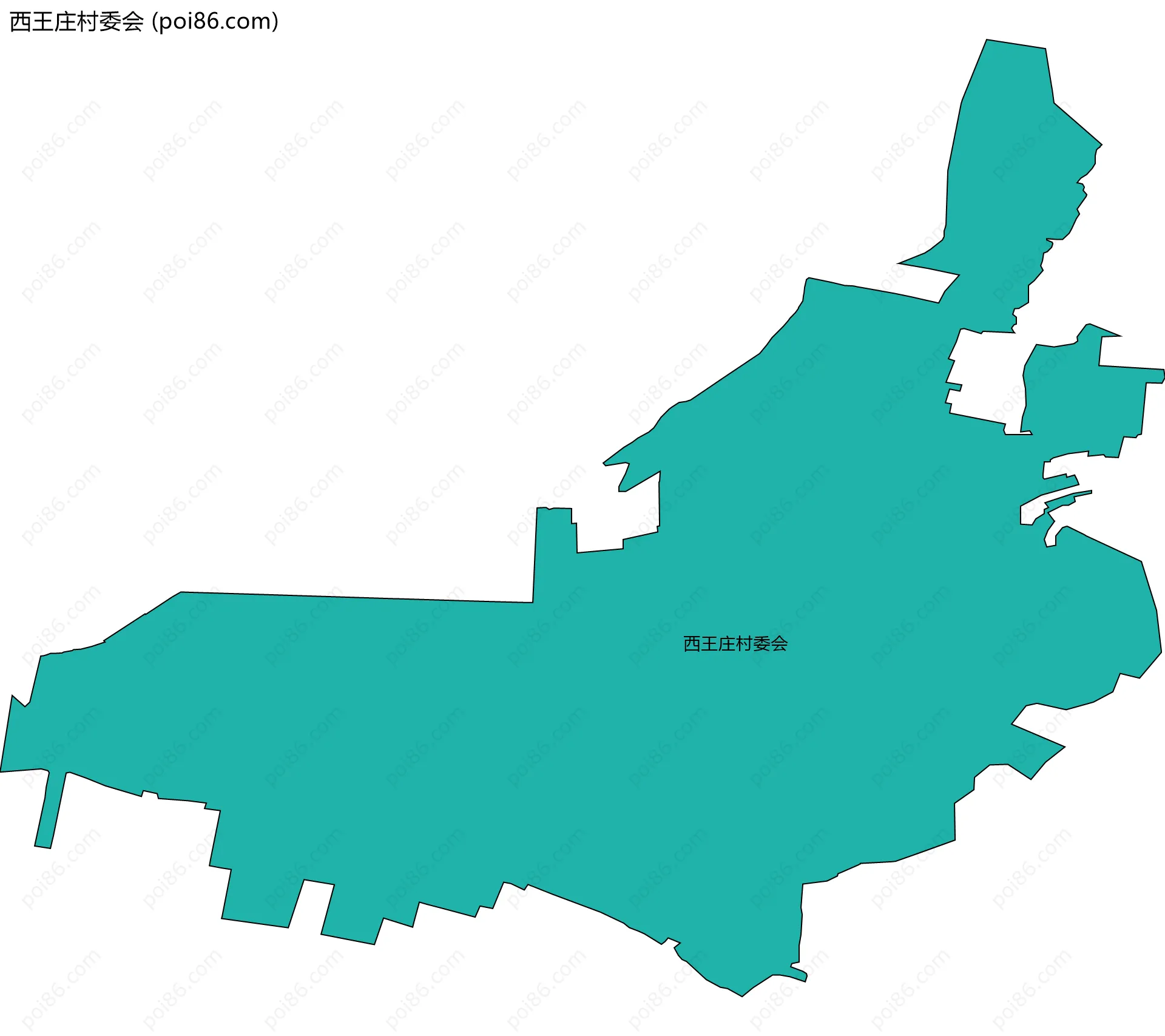 西王庄村委会边界地图