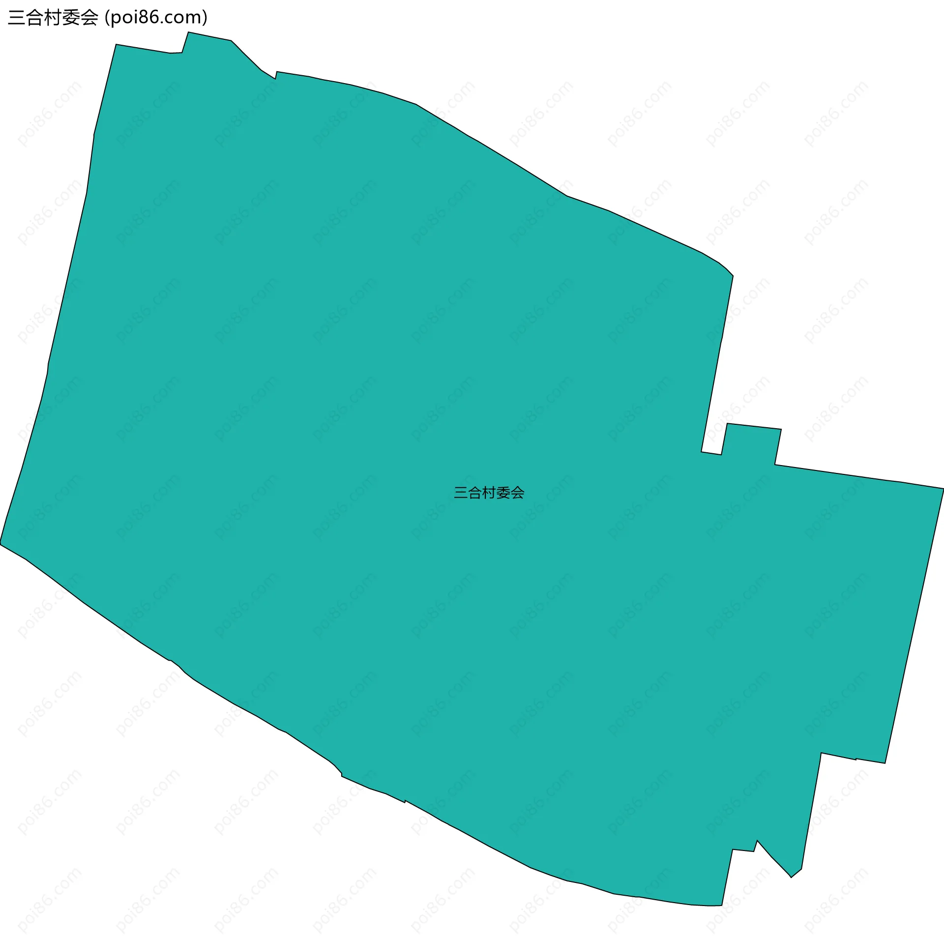 三合村委会边界地图