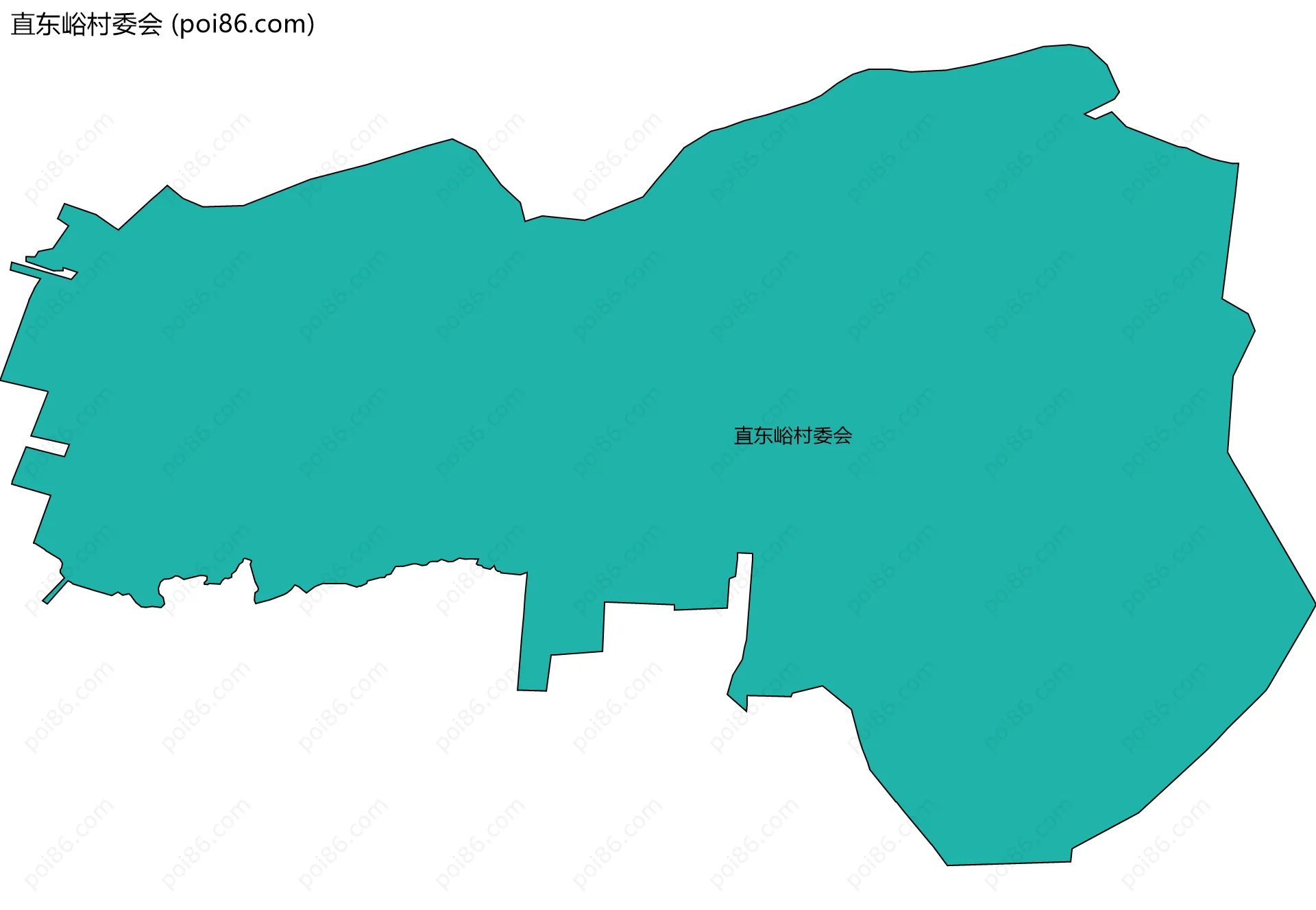 直东峪村委会边界地图