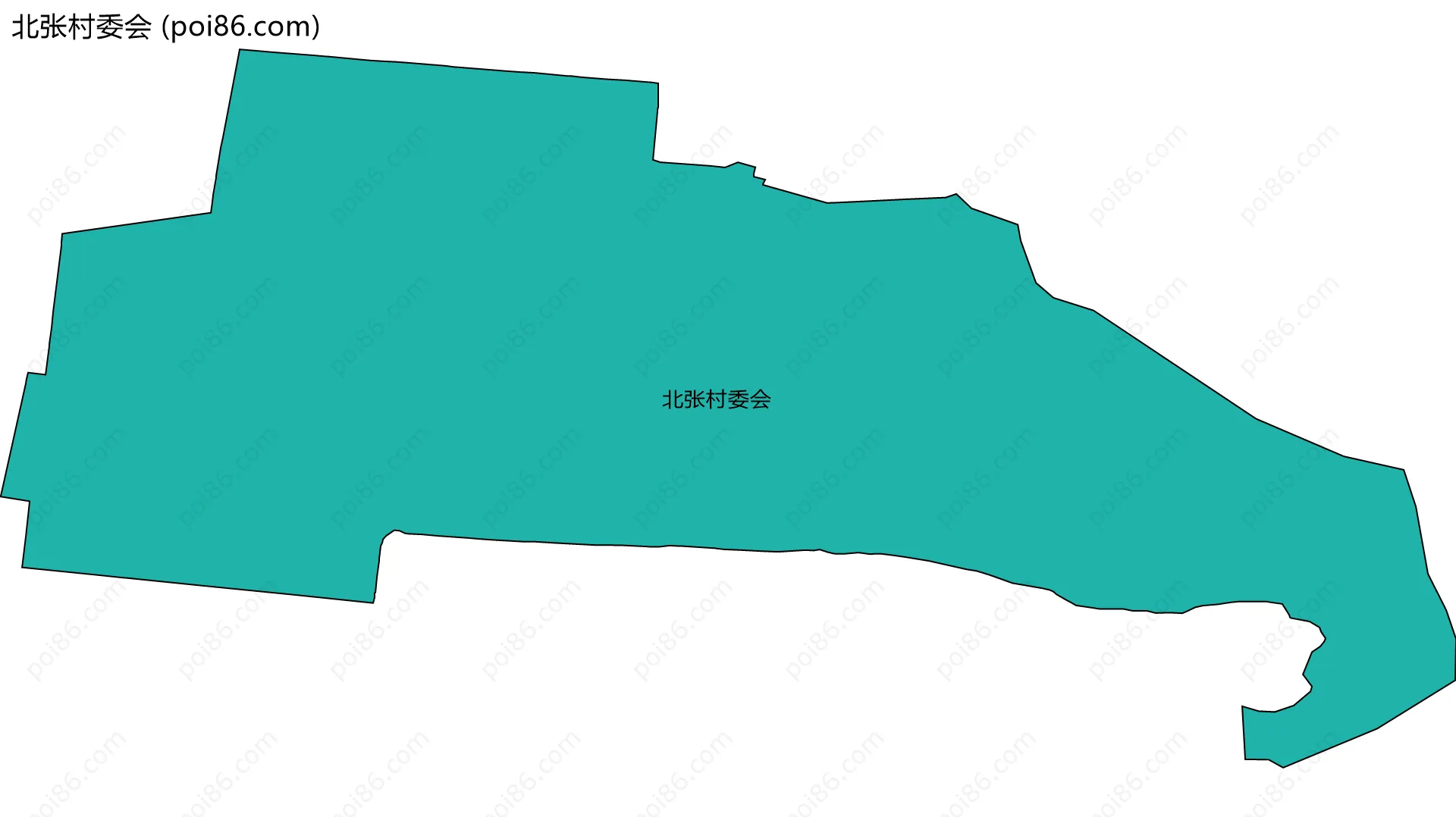 北张村委会边界地图