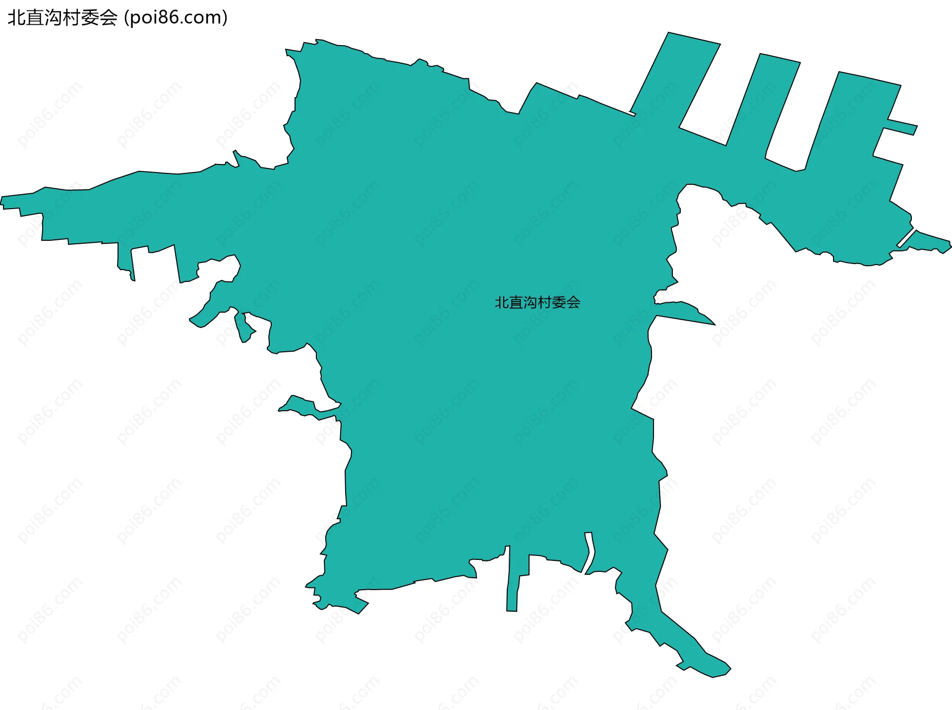 北直沟村委会边界地图