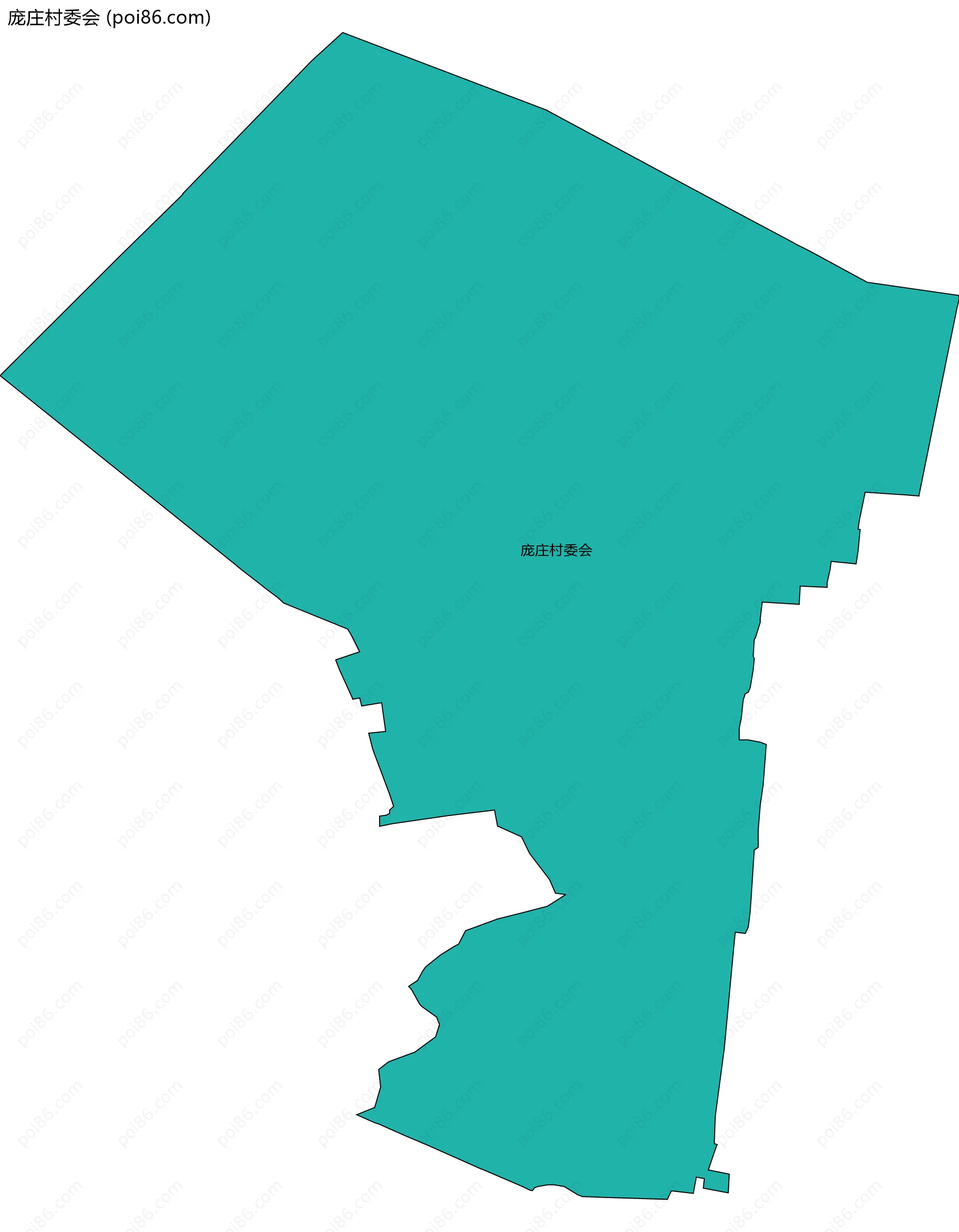 庞庄村委会边界地图