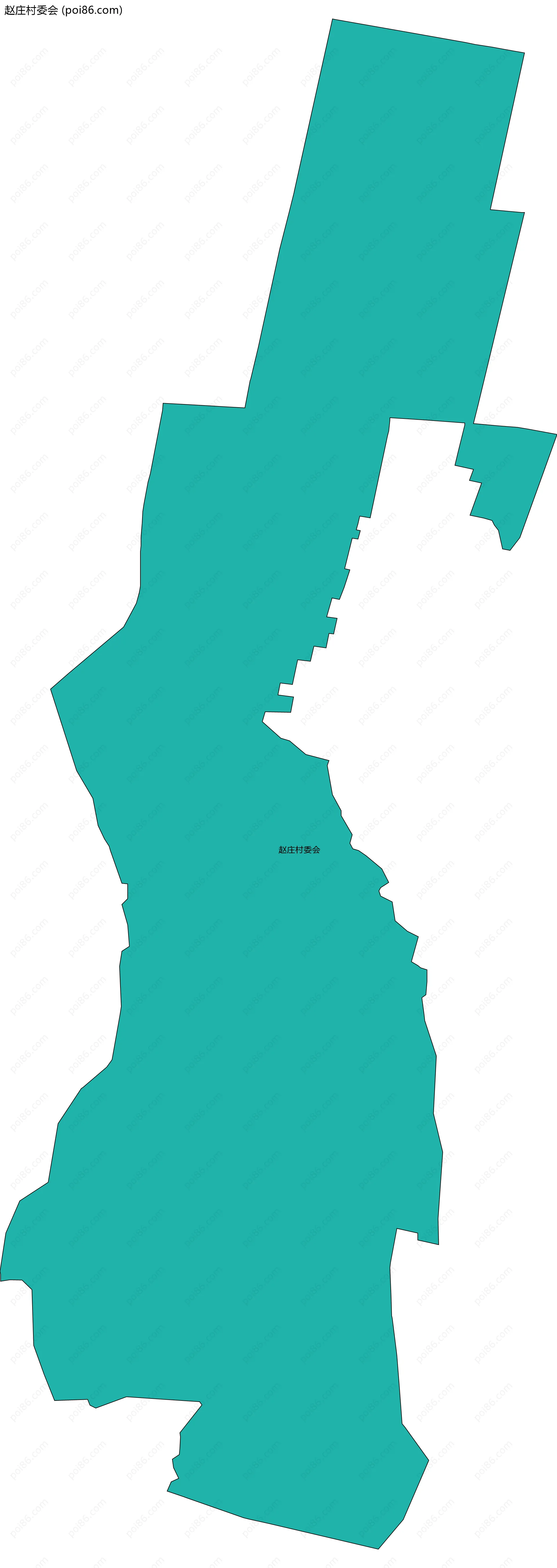 赵庄村委会边界地图