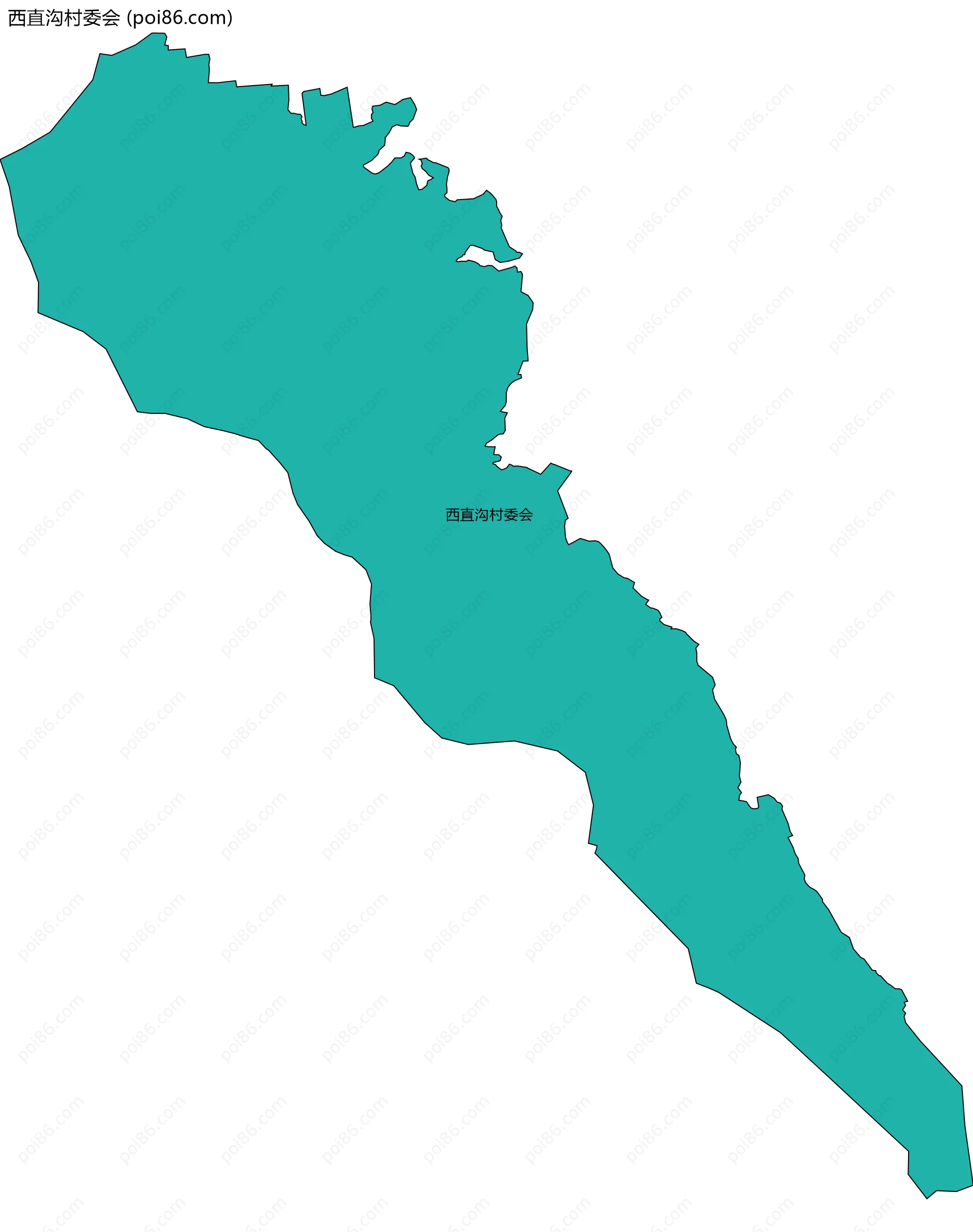 西直沟村委会边界地图