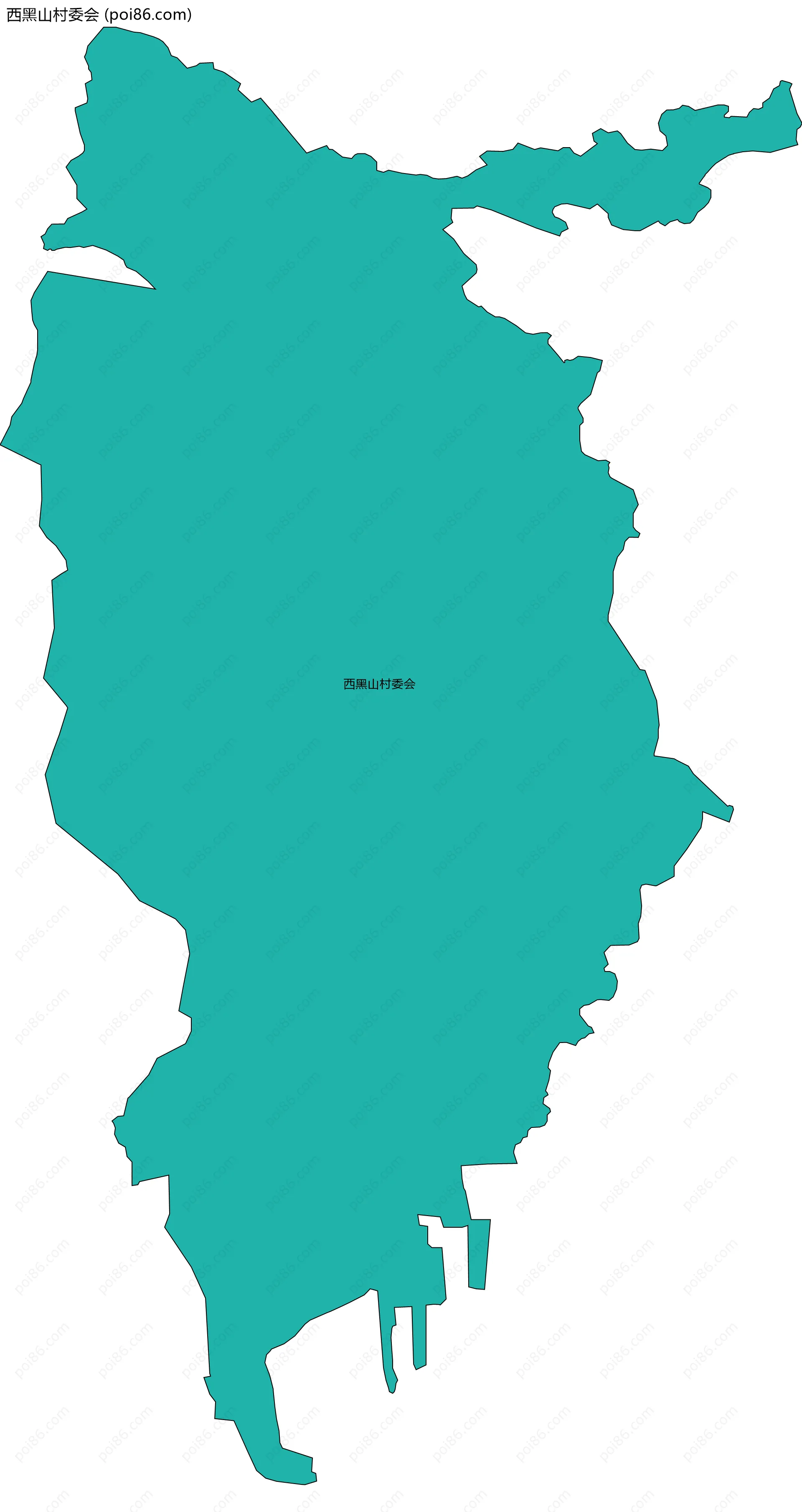 西黑山村委会边界地图