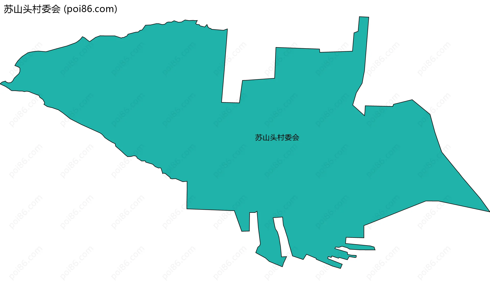 苏山头村委会边界地图