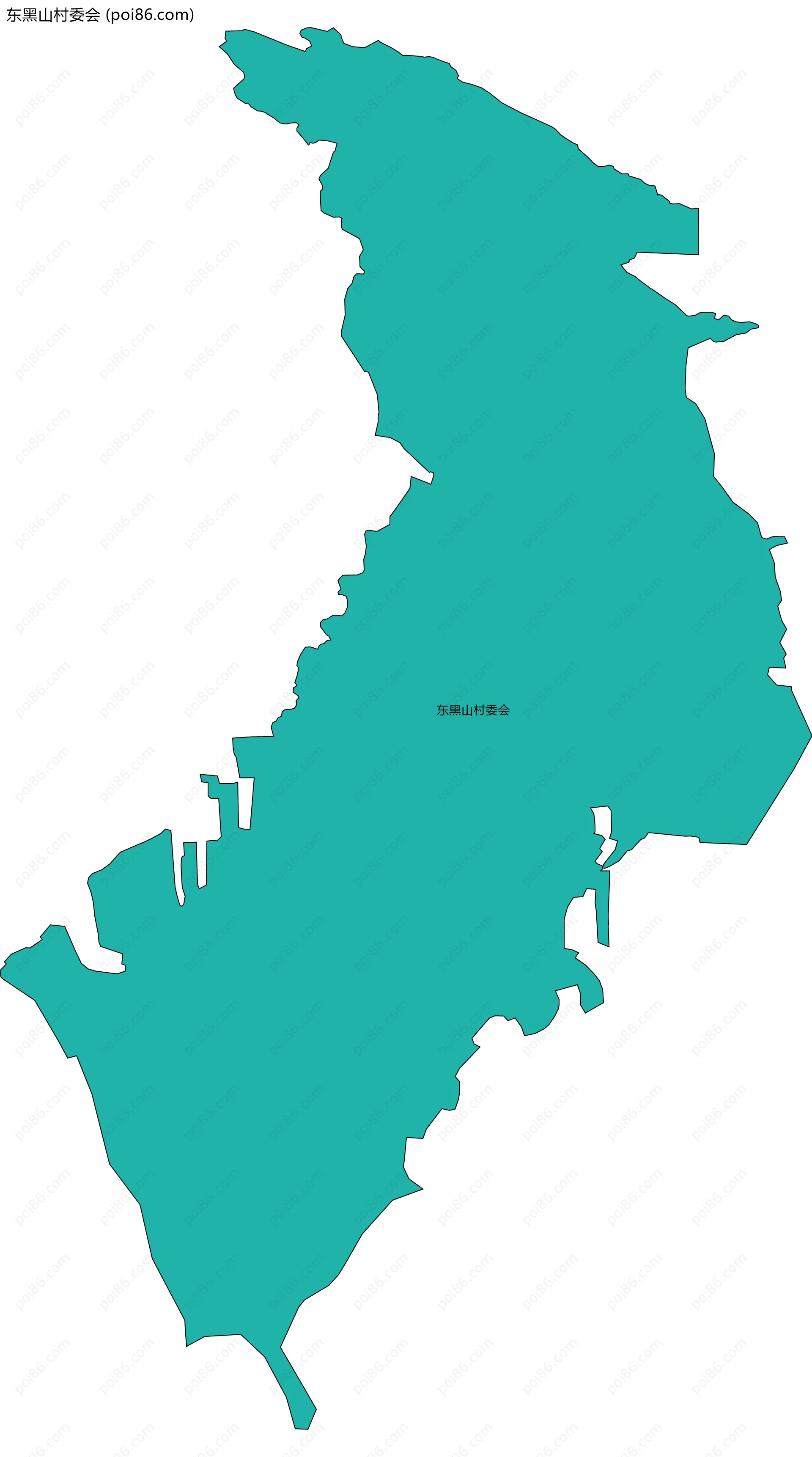 东黑山村委会边界地图