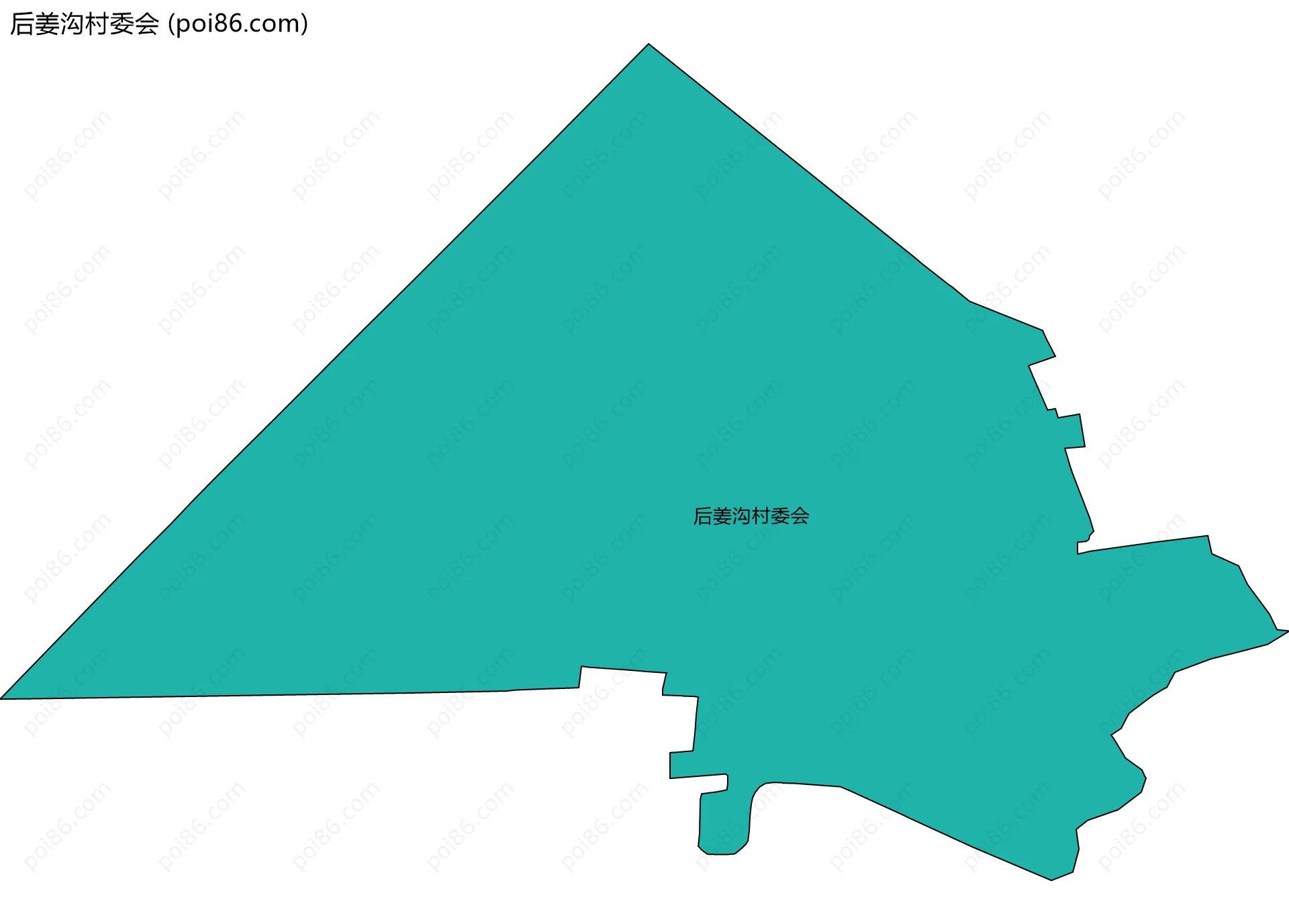 后姜沟村委会边界地图
