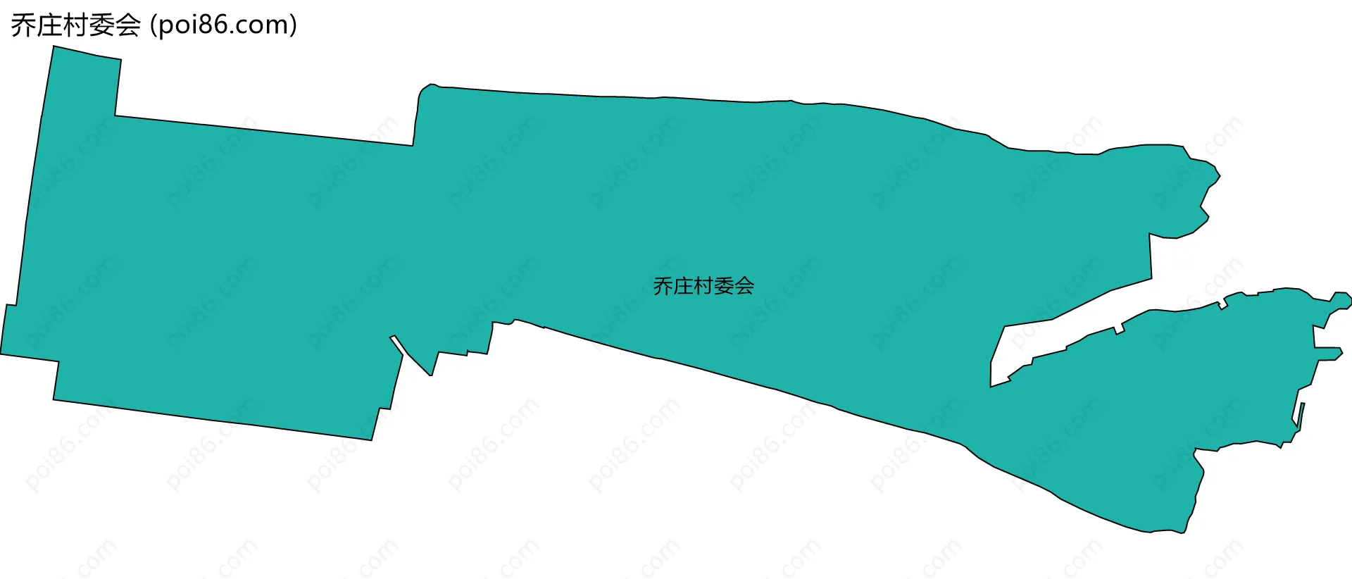 乔庄村委会边界地图