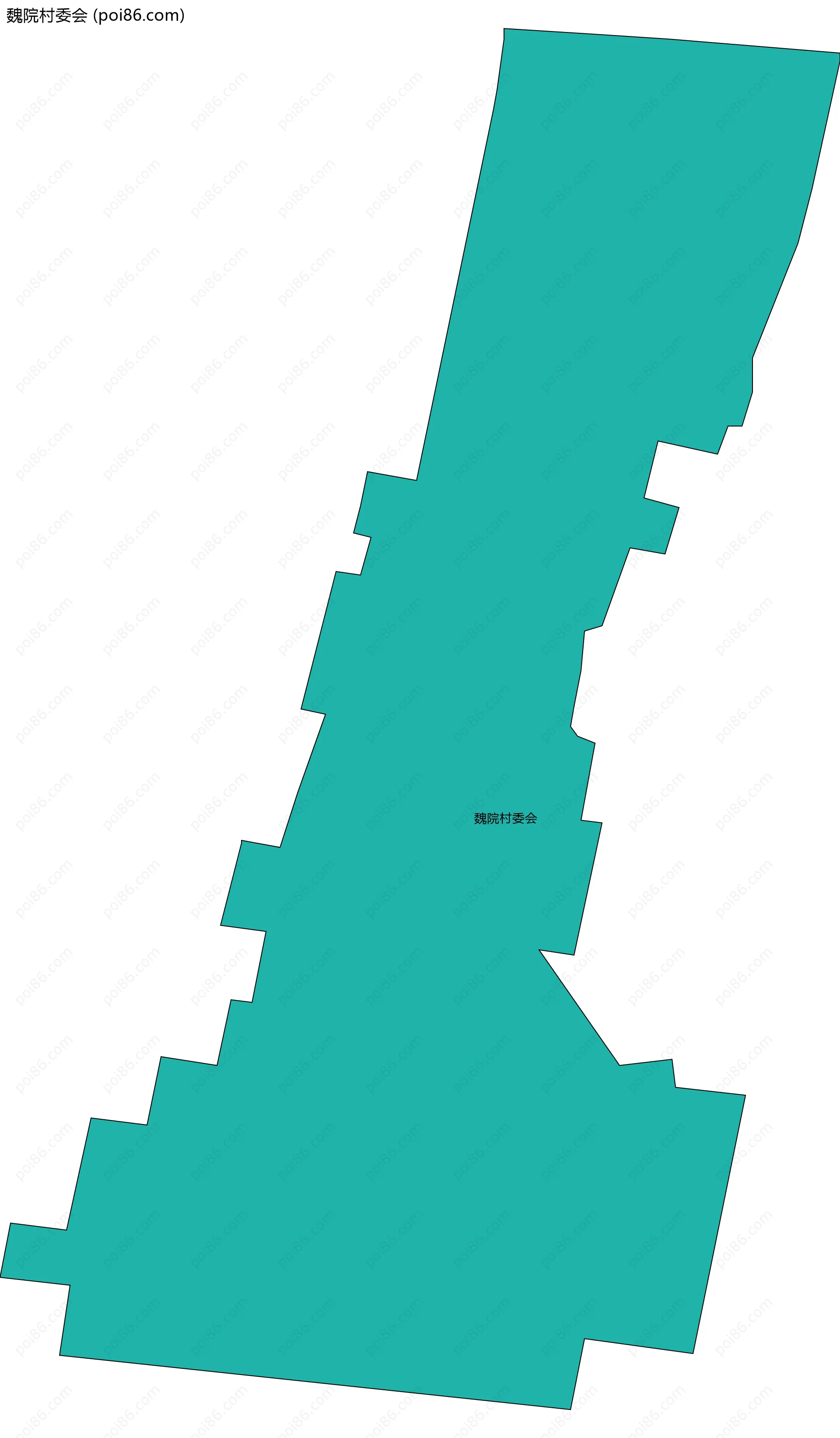 魏院村委会边界地图