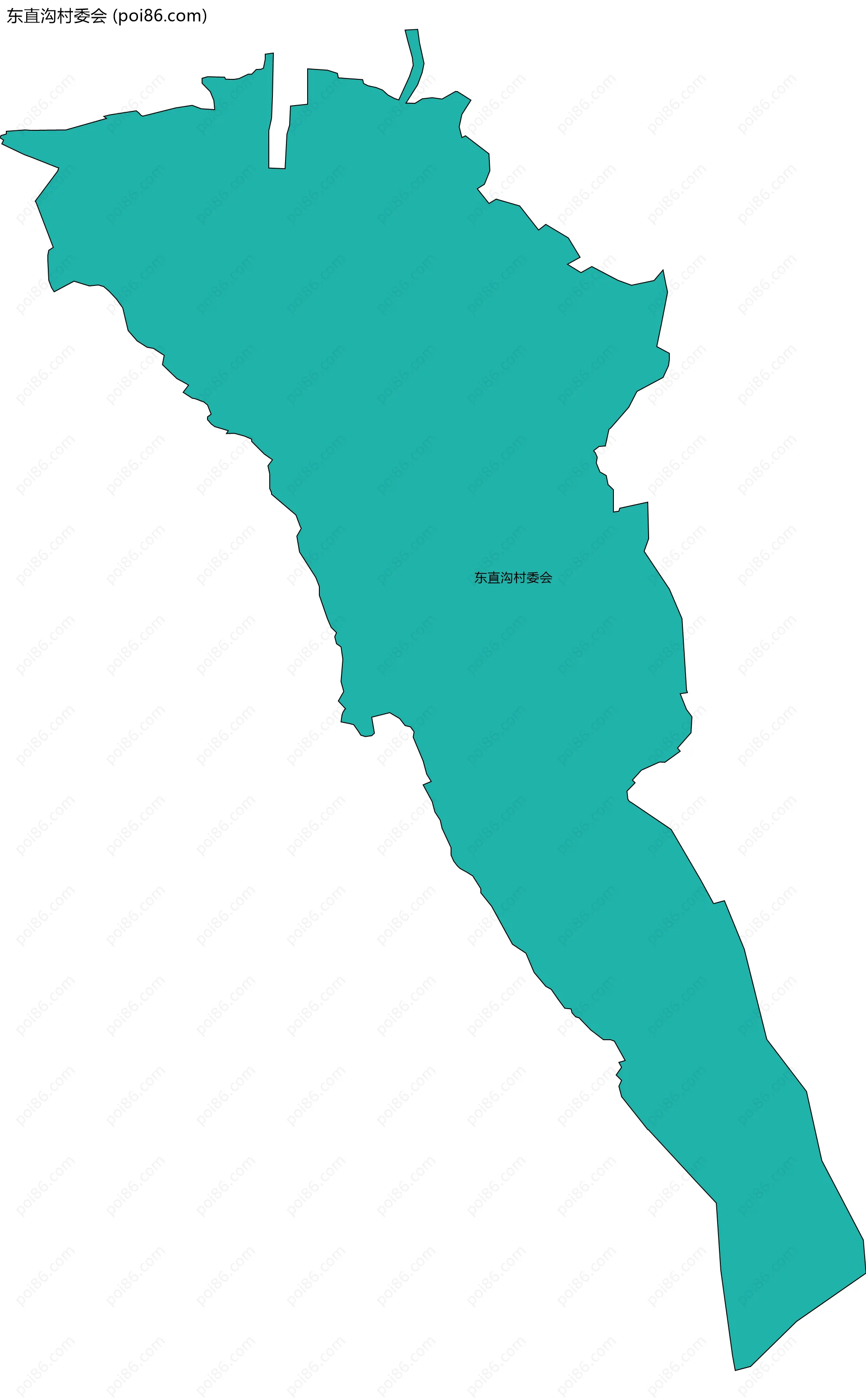 东直沟村委会边界地图