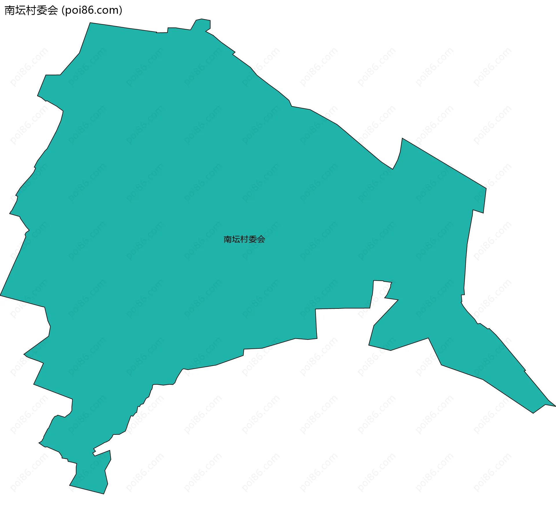 南坛村委会边界地图