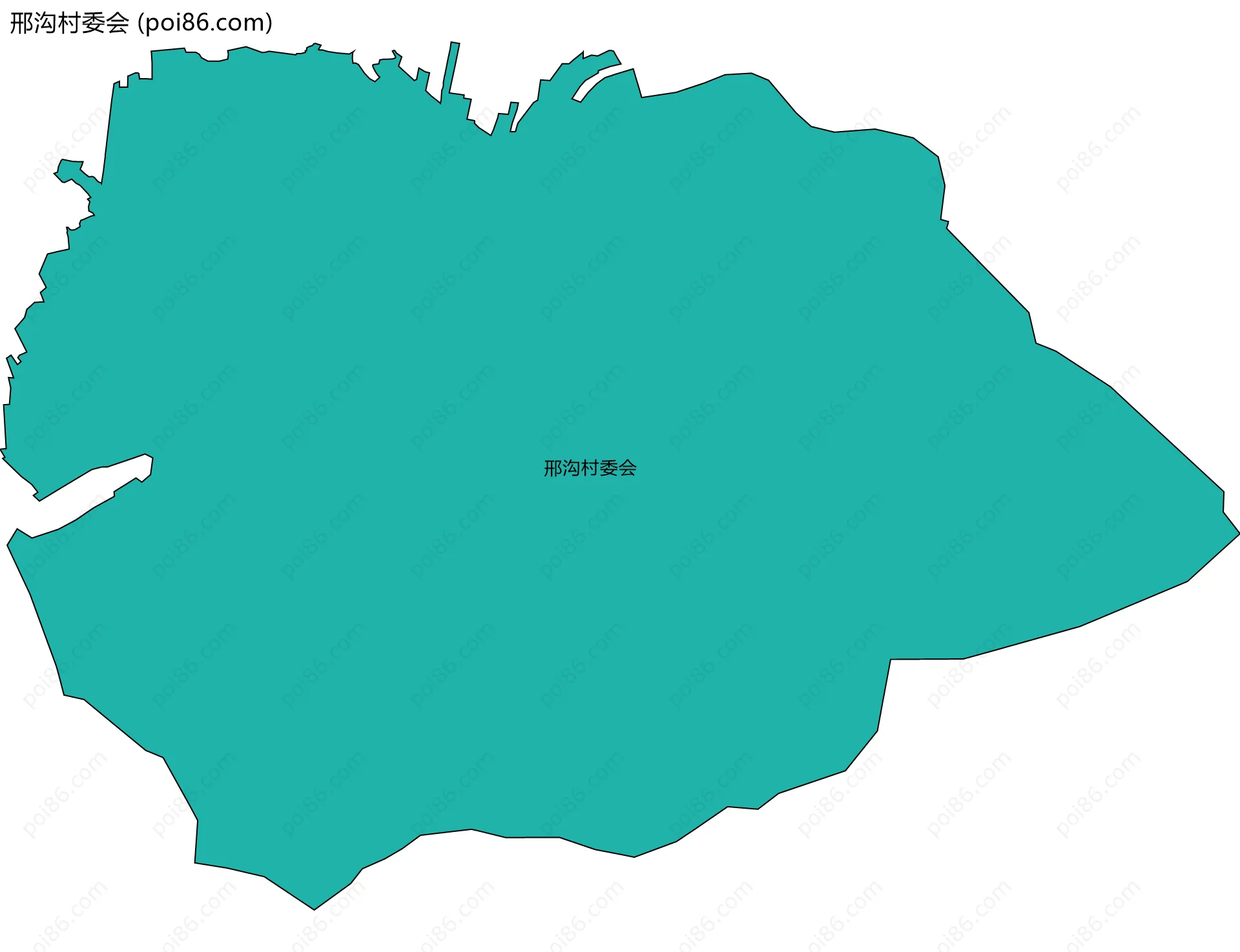 邢沟村委会边界地图