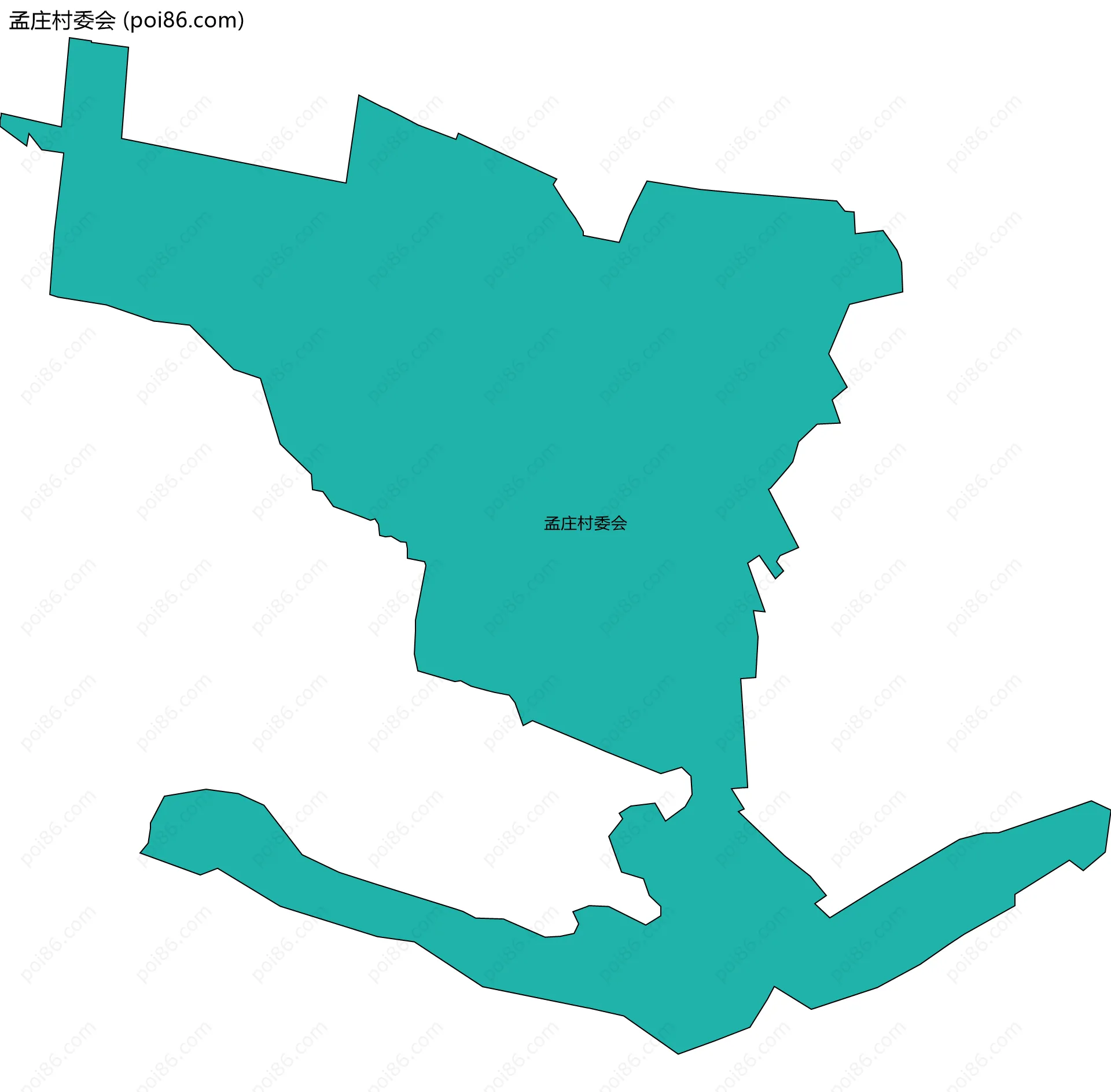 孟庄村委会边界地图