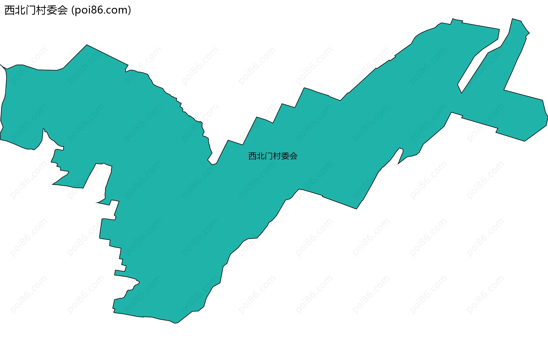 西北门村委会边界地图